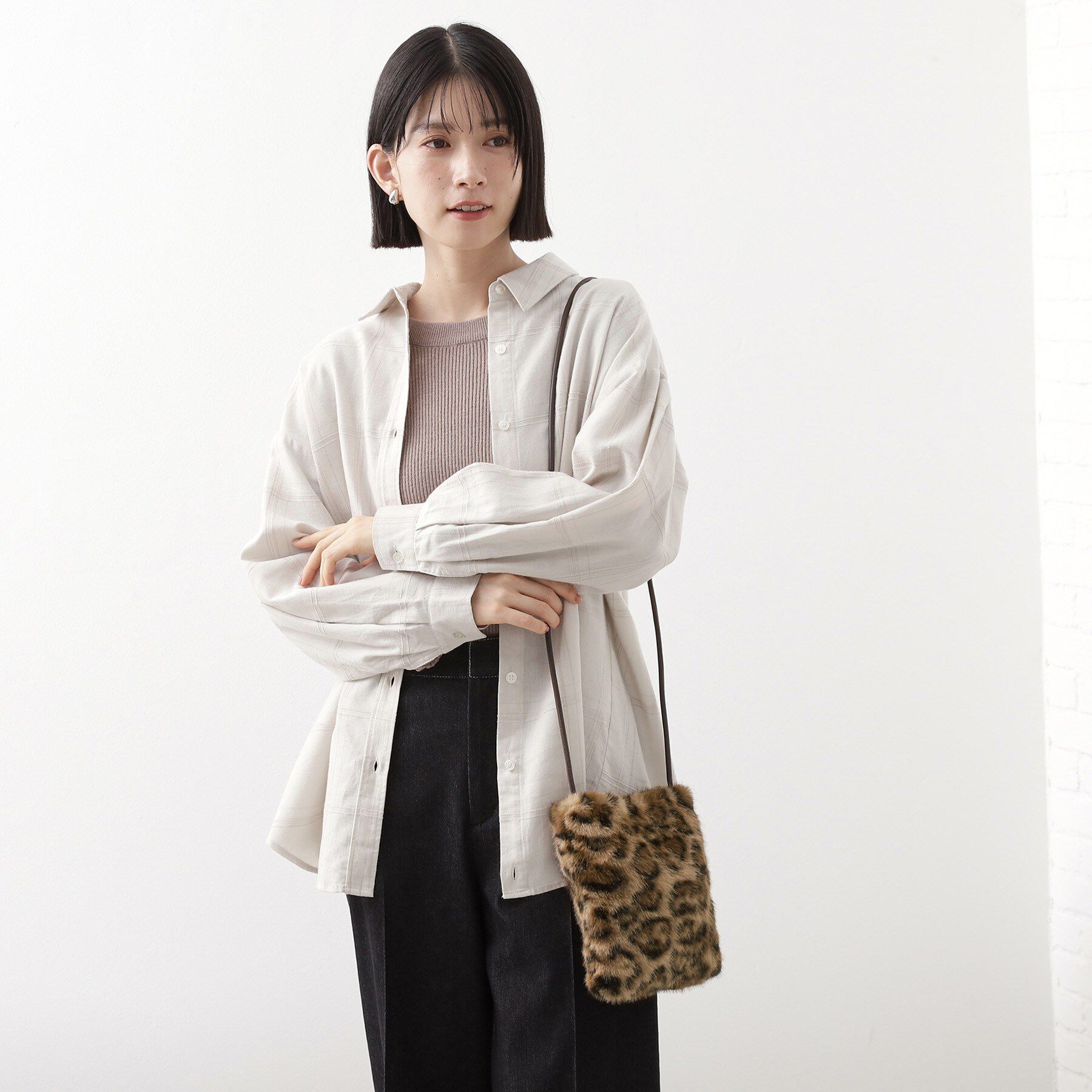 THE SHOP TK「フェイクファーショルダーミニバッグ」|ショルダー・メッセンジャー|