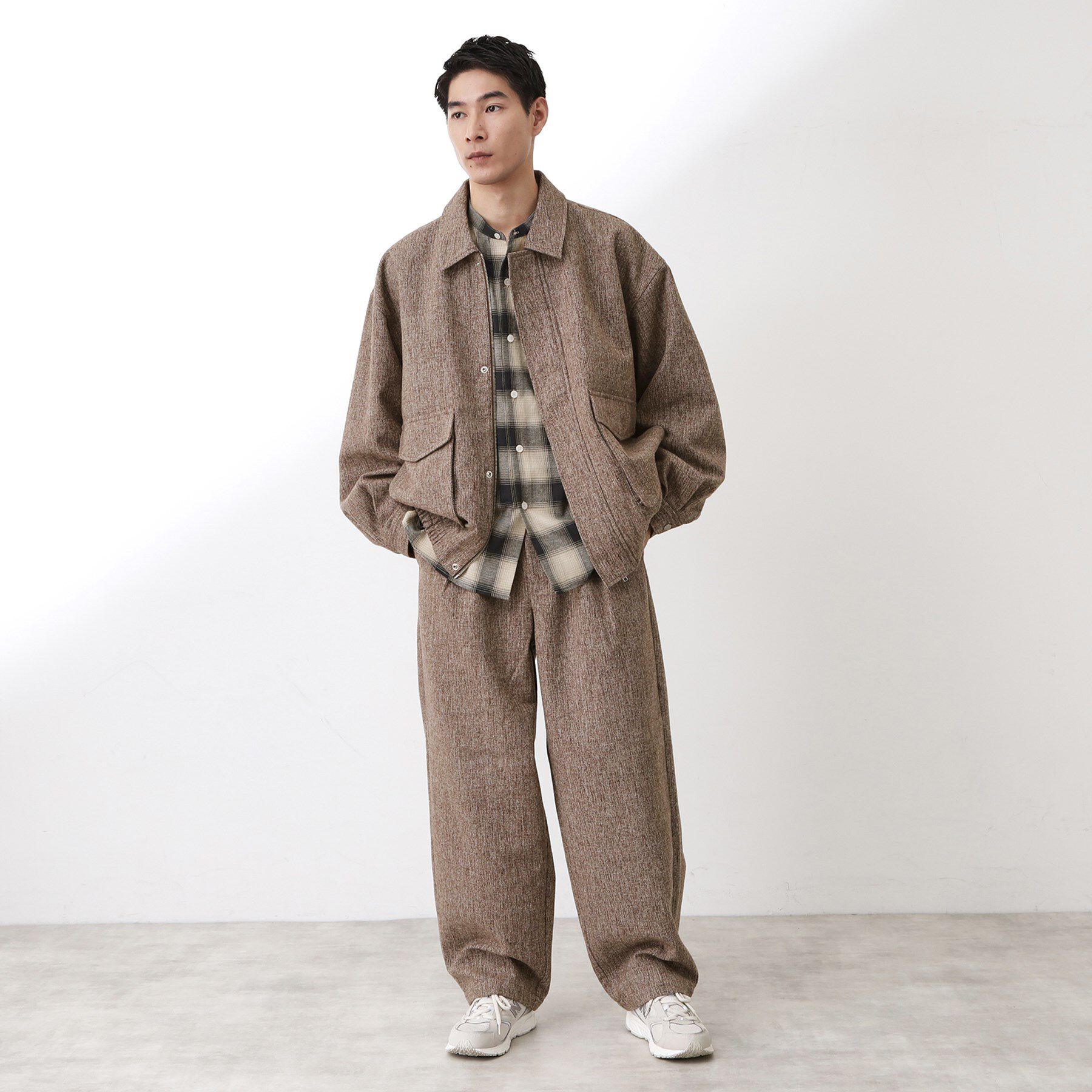 THE SHOP TK「ツイードフライトビッグブルゾン 【洗濯機OK／セットアップ可】」|ブルゾン・スタジャン|