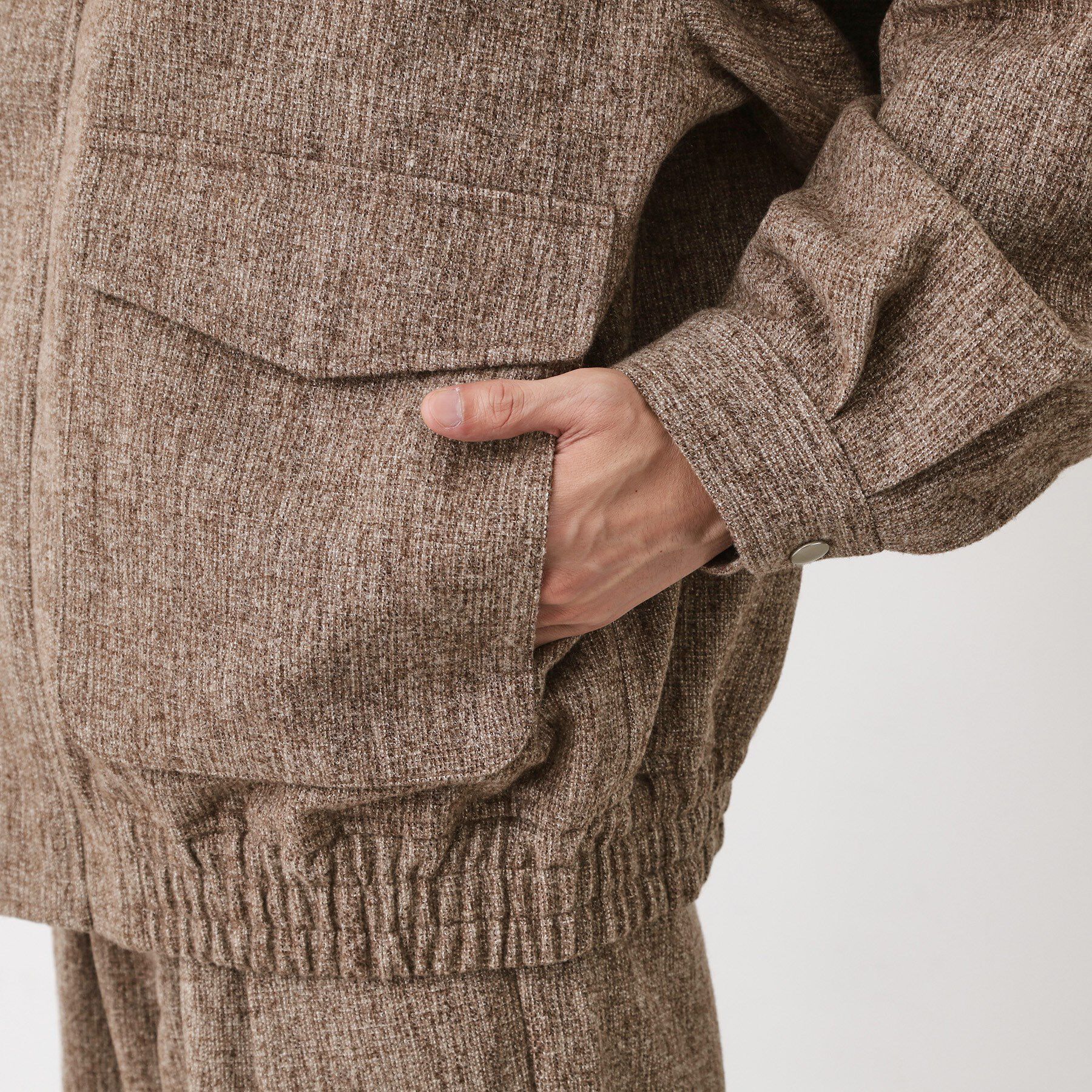 THE SHOP TK「ツイードフライトビッグブルゾン 【洗濯機OK／セットアップ可】」|ブルゾン・スタジャン|