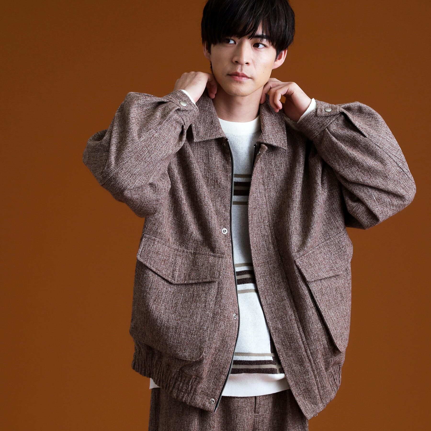 THE SHOP TK「ツイードフライトビッグブルゾン 【洗濯機OK／セットアップ可】」|ブルゾン・スタジャン|