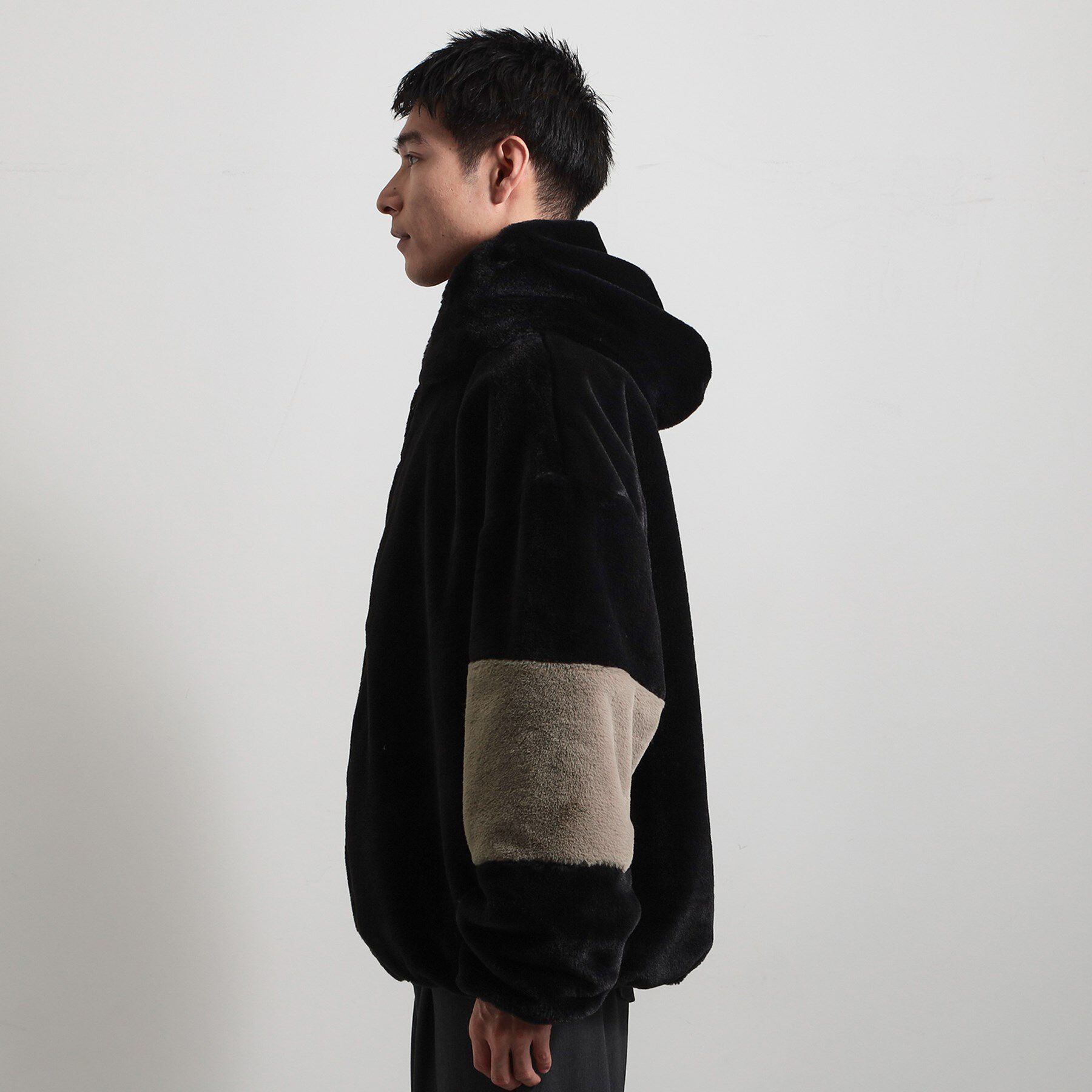 THE SHOP TK「フードフェイクファーブルゾン」|ブルゾン・スタジャン|