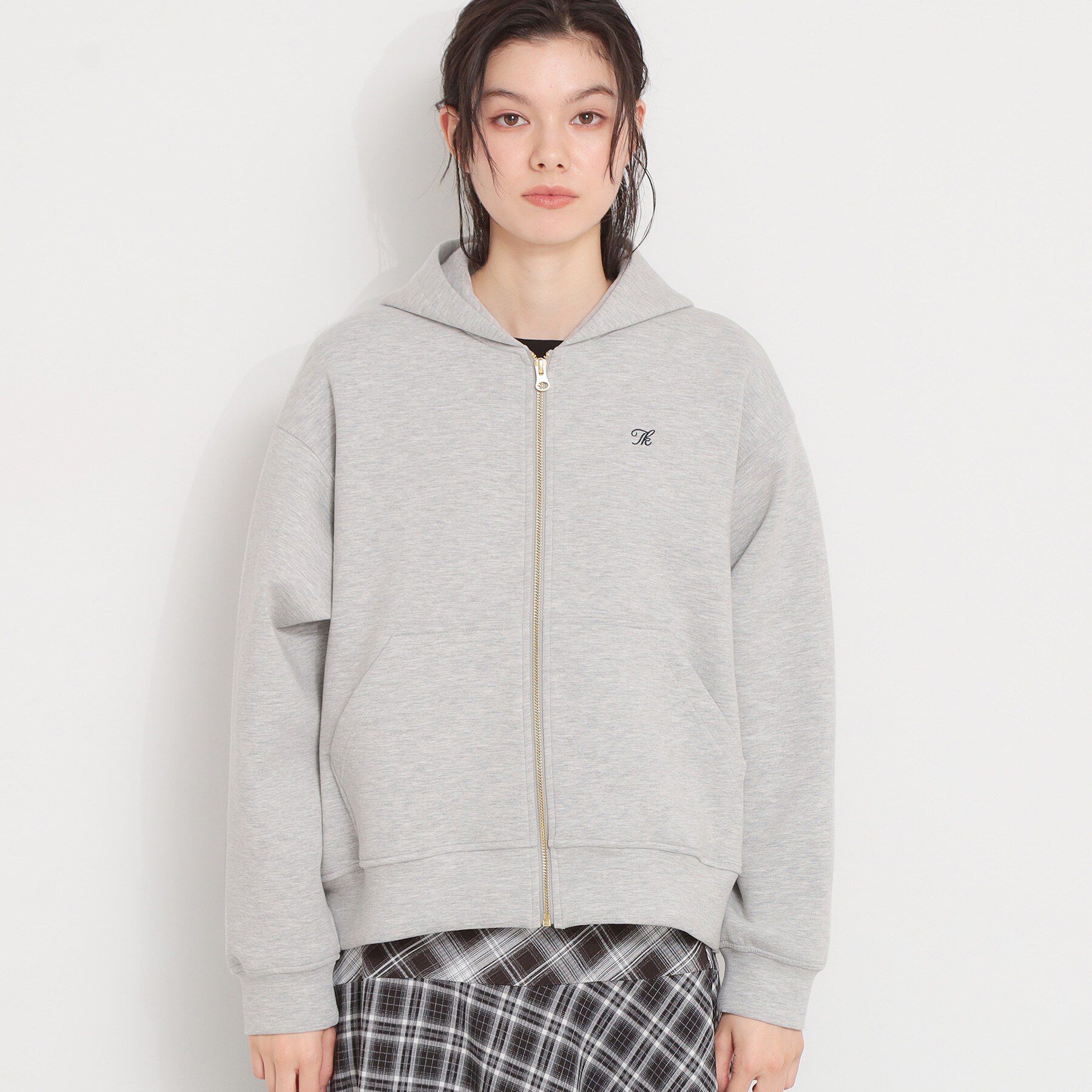 THE SHOP TK「ダンボールジップパーカ」|カーディガン|