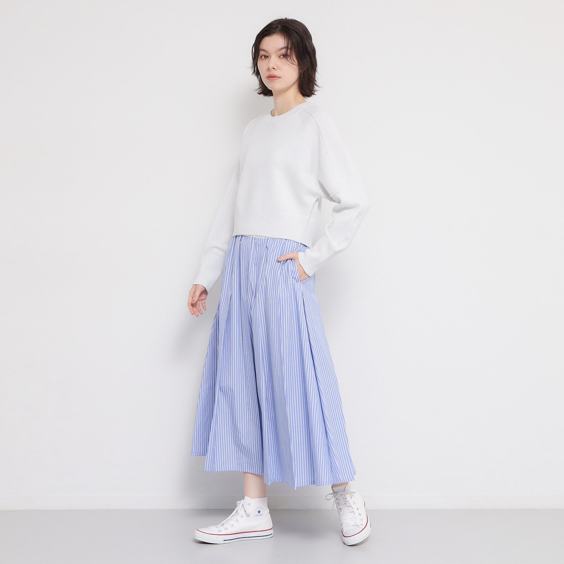 THE SHOP TK「ストライプアソートスカート」|スカート|