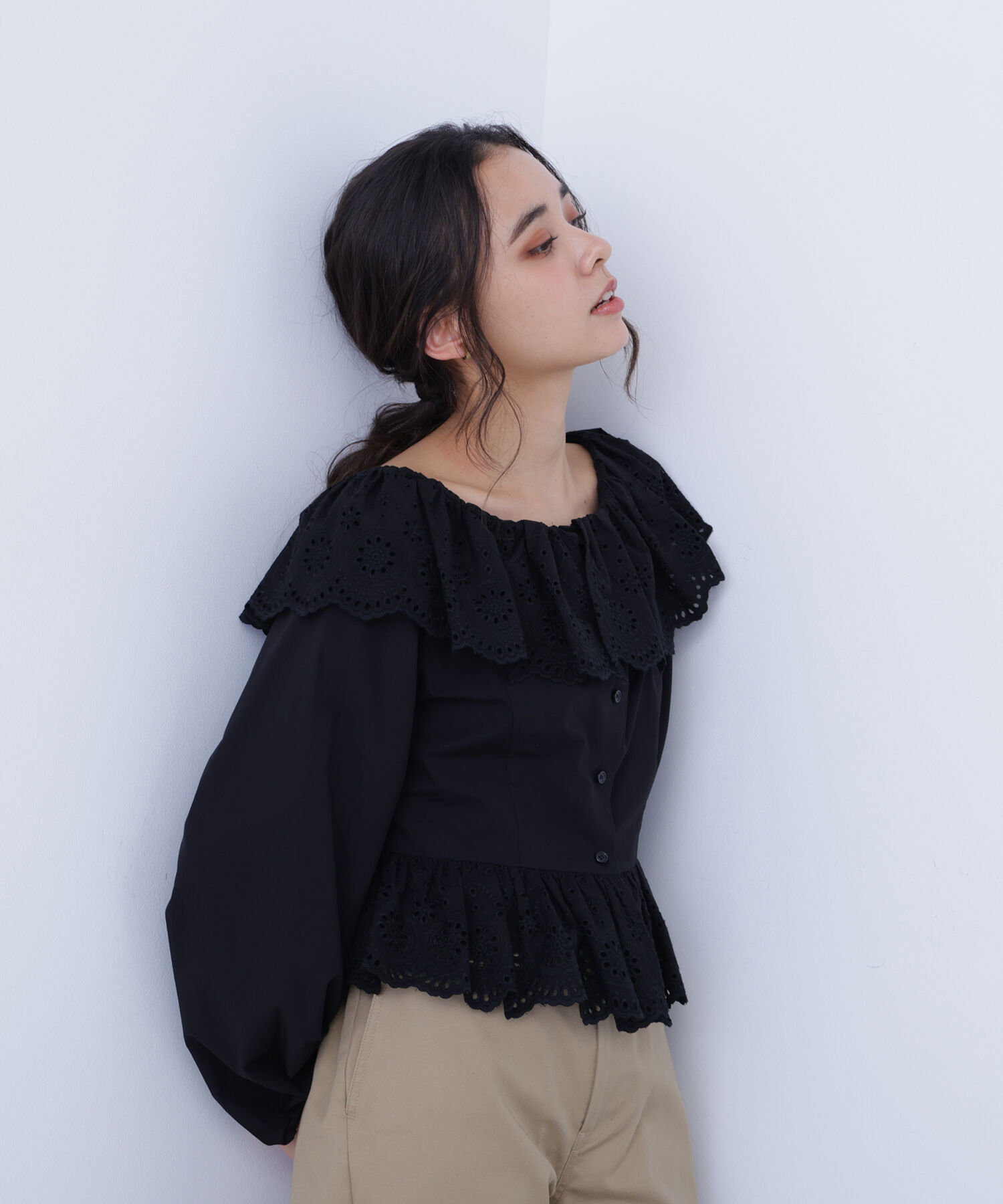  「〈N.〉 エンブロイダリーフリルブラウス」|シャツ・ブラウス|