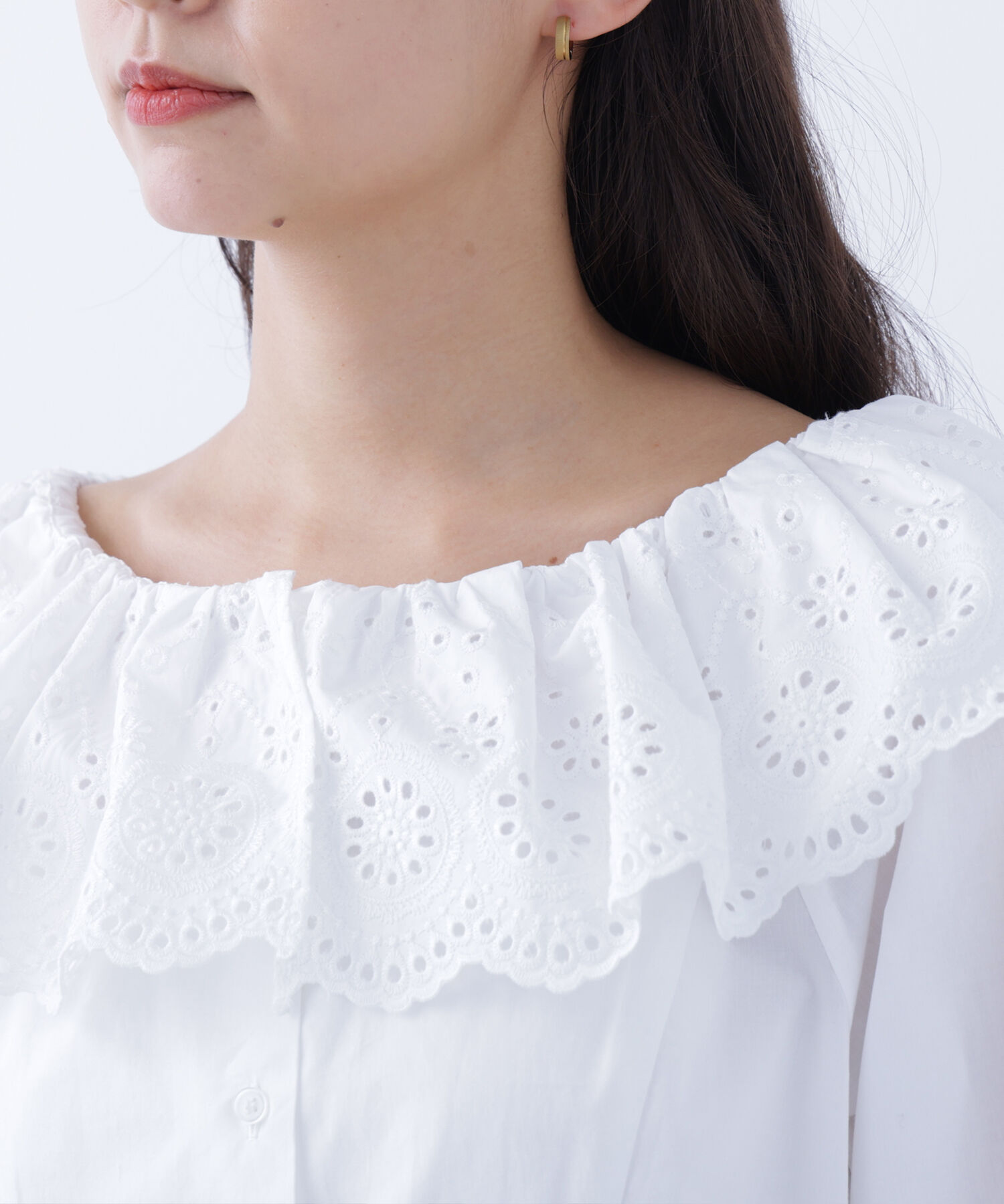  「〈N.〉 エンブロイダリーフリルブラウス」|シャツ・ブラウス|