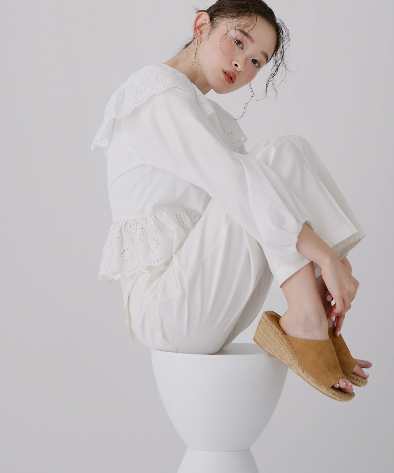  「〈N.〉 エンブロイダリーフリルブラウス」|シャツ・ブラウス|