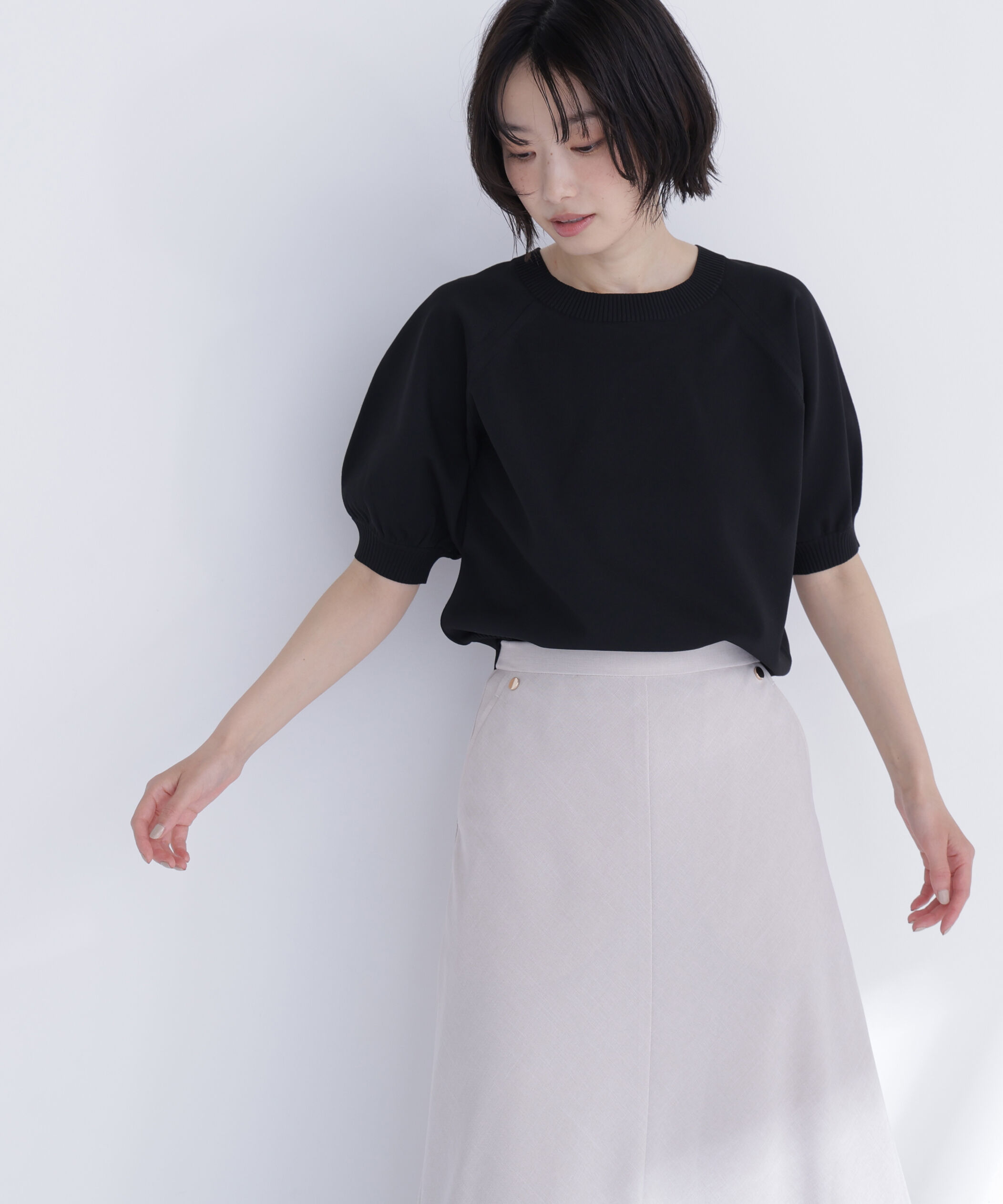  「ユースフルフォルムニット」|ニット・セーター|ブラック