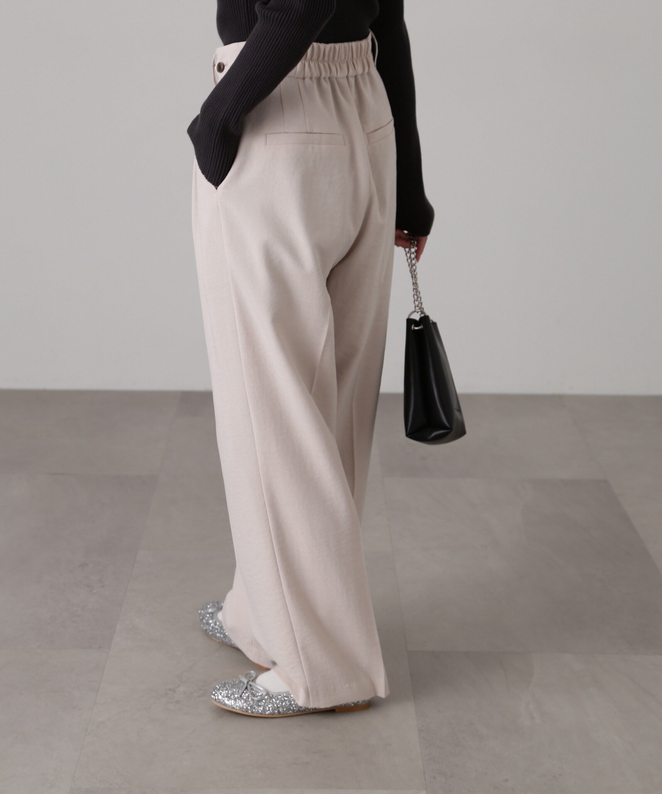  「[低身長サイズ/Sシリーズ]気流染めサイドボタンワイドパンツ」|その他|