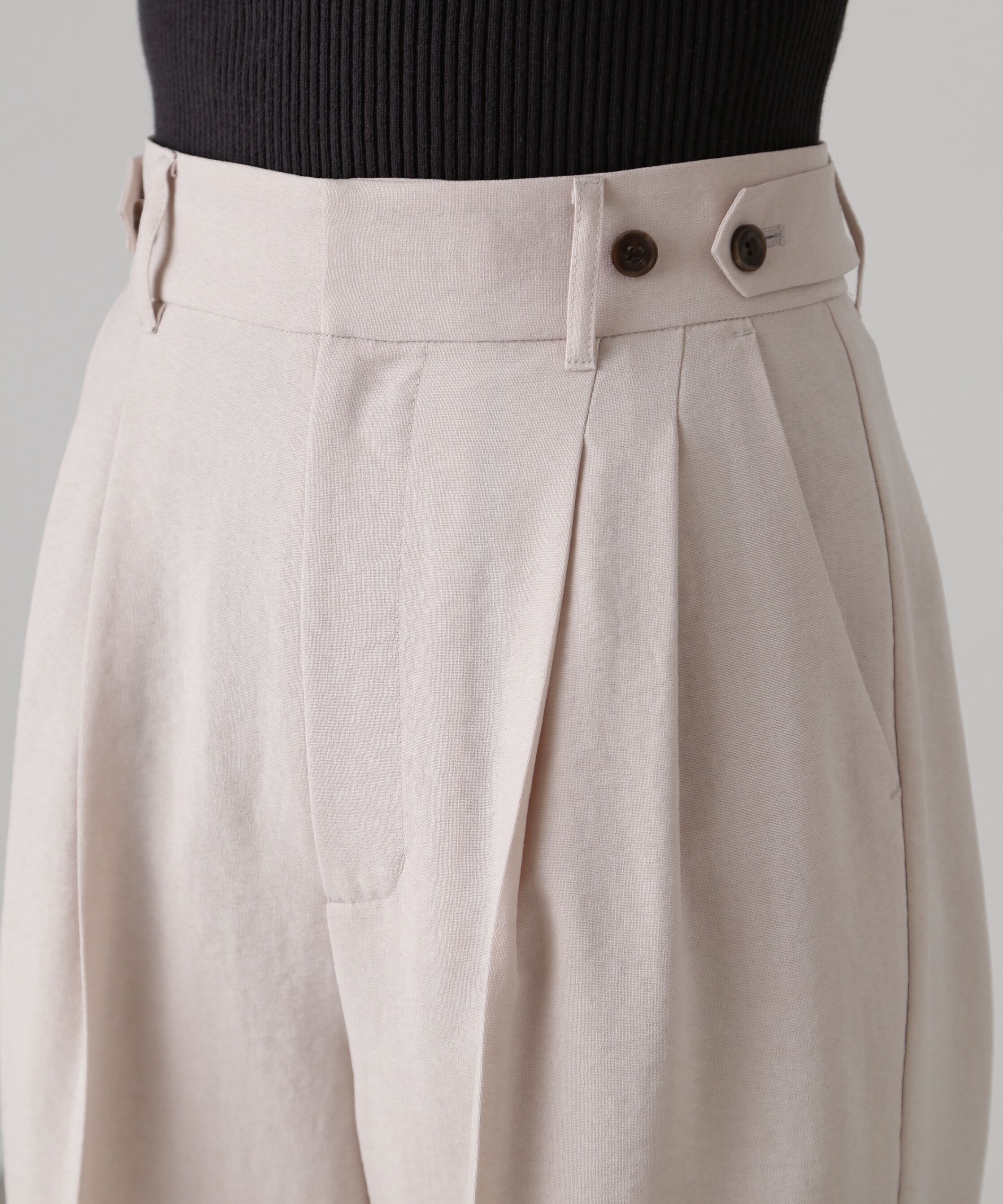  「[低身長サイズ/Sシリーズ]気流染めサイドボタンワイドパンツ」|その他|