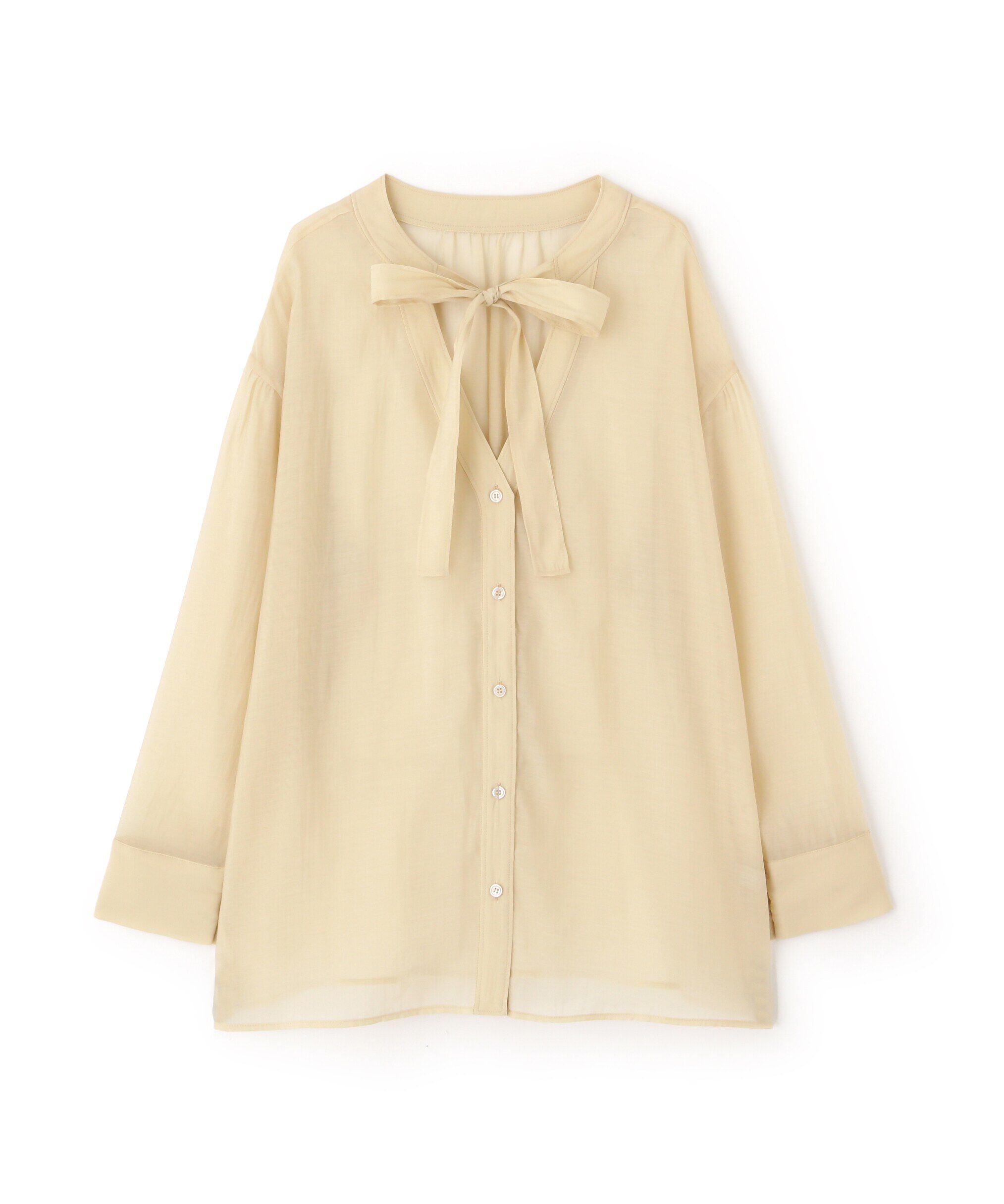  「シアーボウタイチュニック丈ブラウス」|シャツ・ブラウス|