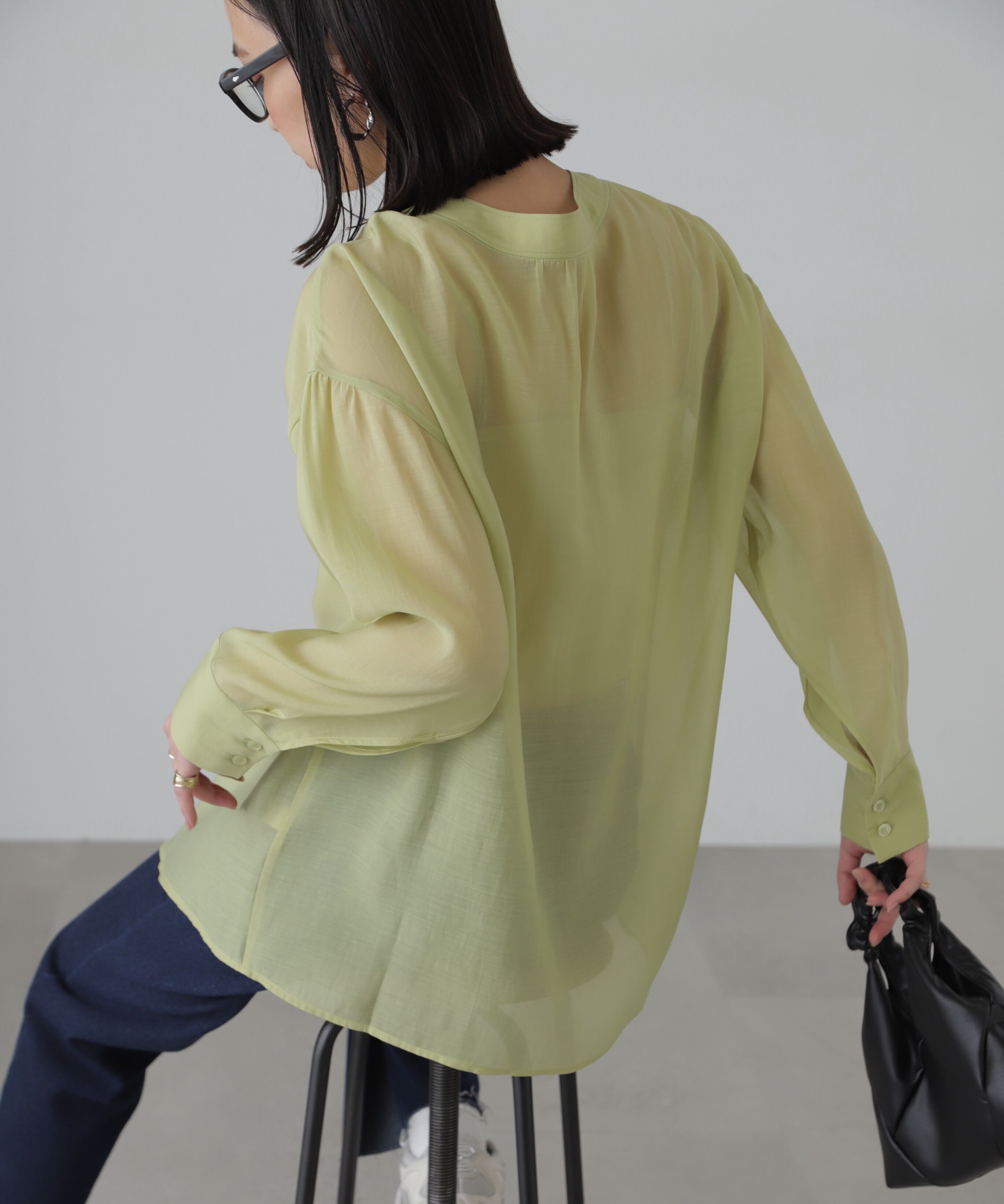  「シアーボウタイチュニック丈ブラウス」|シャツ・ブラウス|