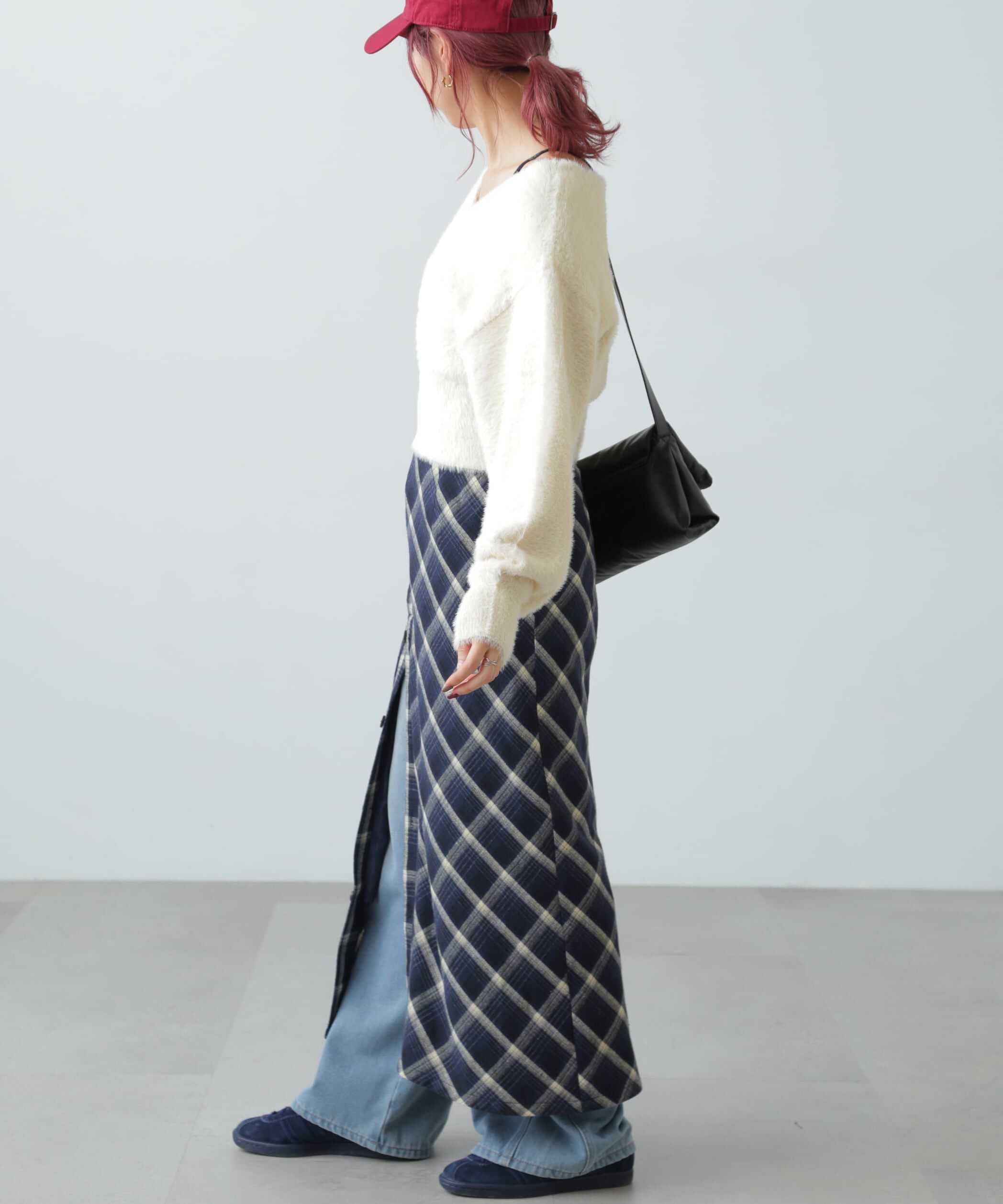  「フェザーVネックニット」|ニット・セーター|