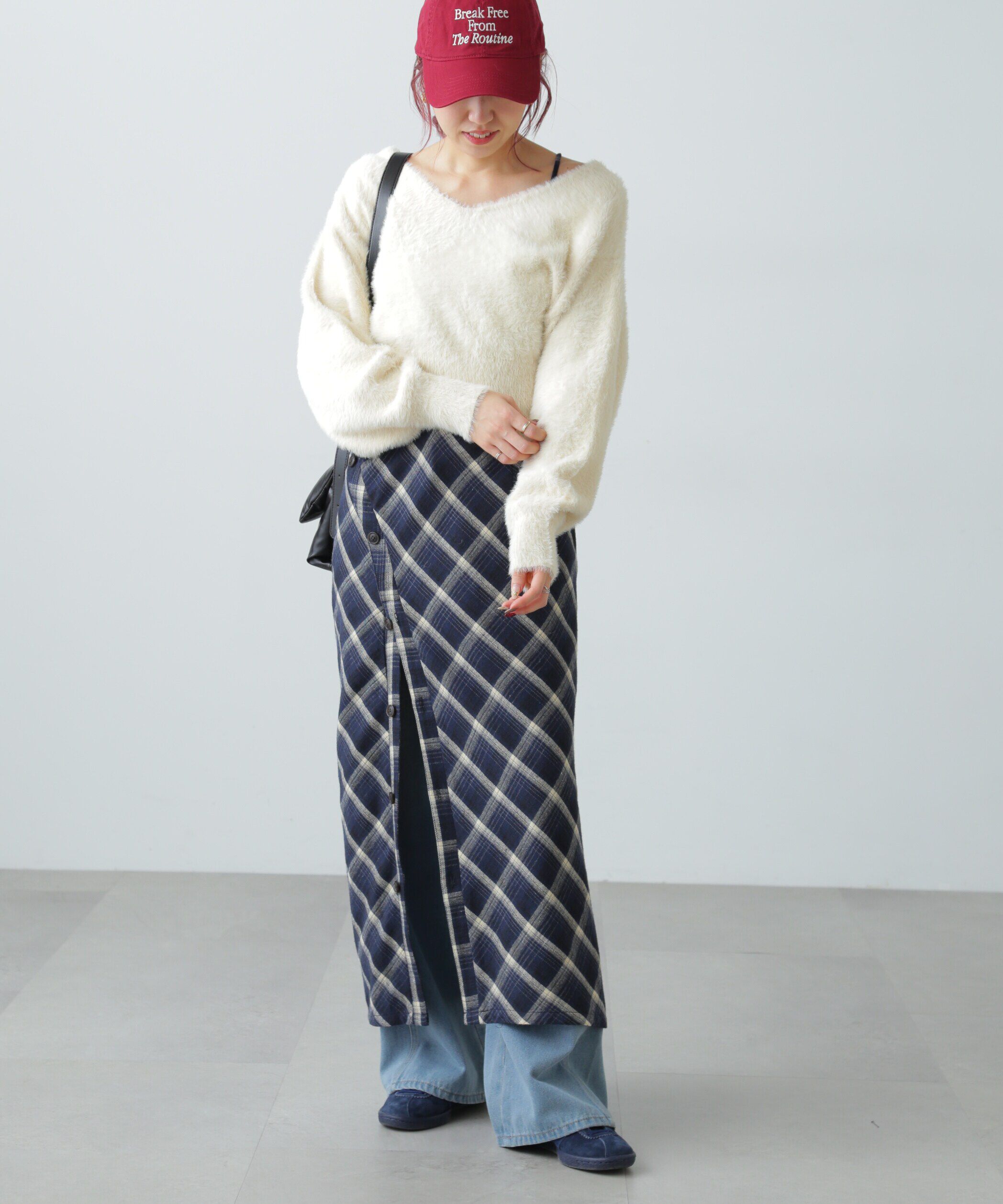  「フェザーVネックニット」|ニット・セーター|