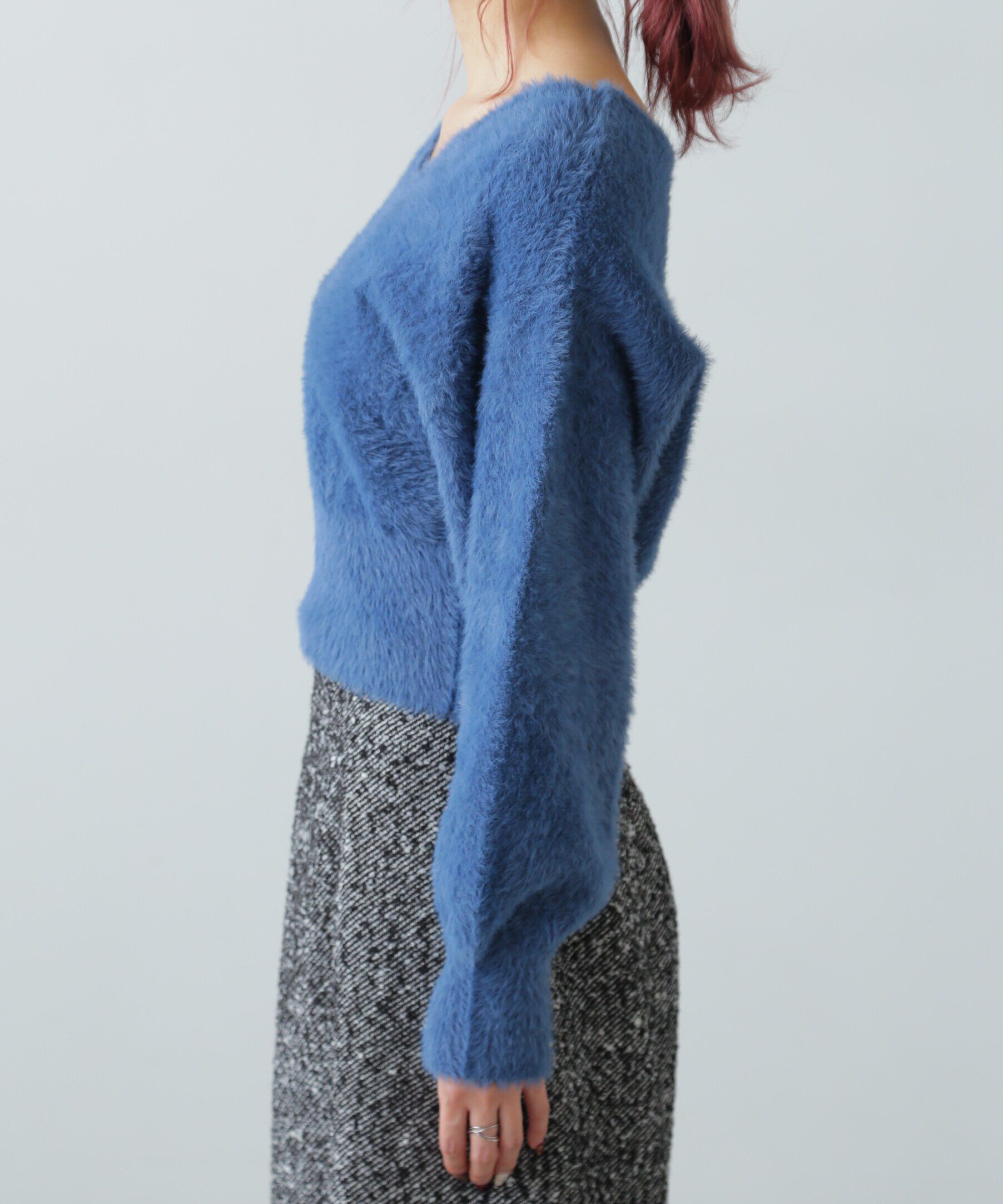  「フェザーVネックニット」|ニット・セーター|