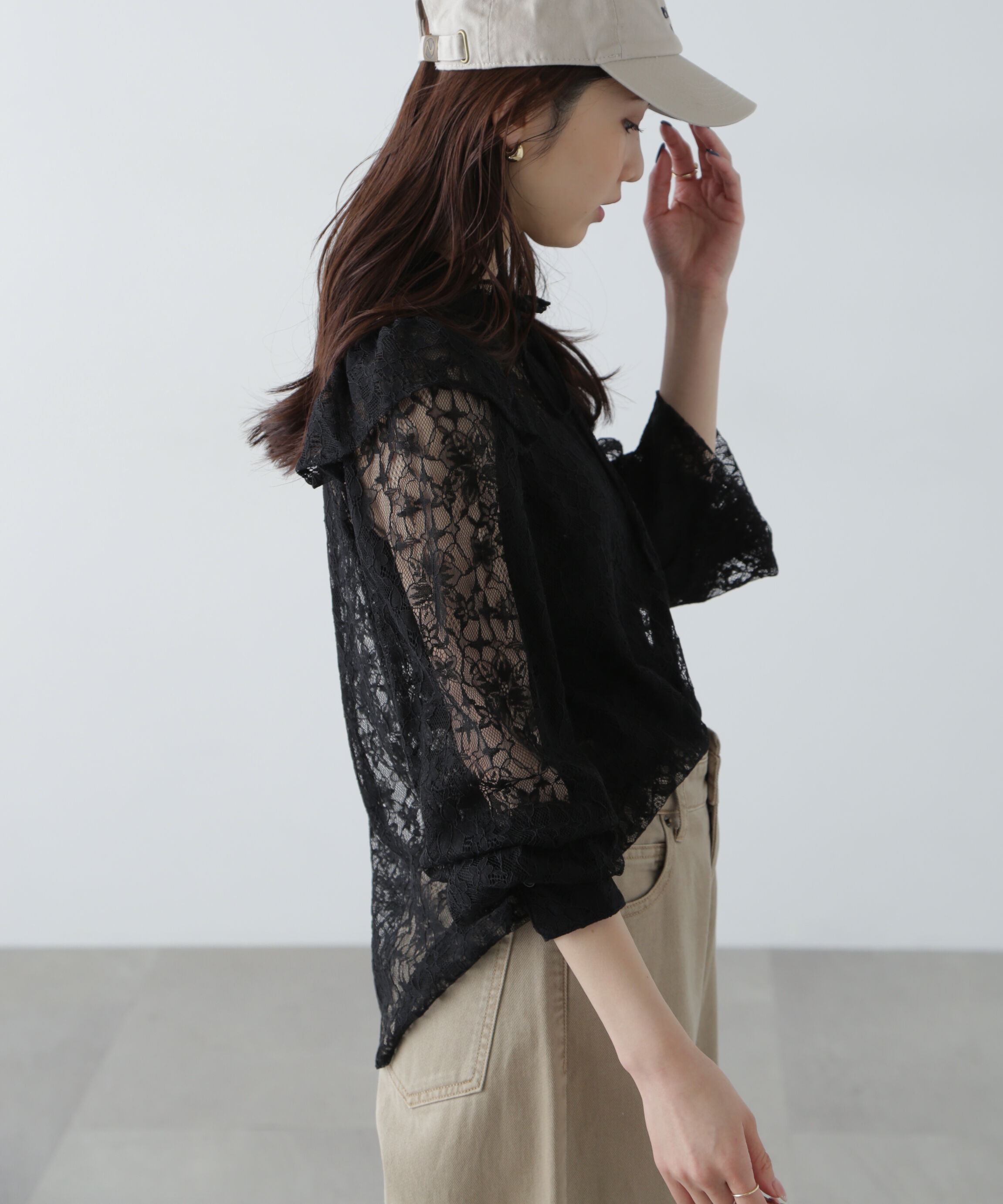  「スタンドフリルブラウス」|シャツ・ブラウス|