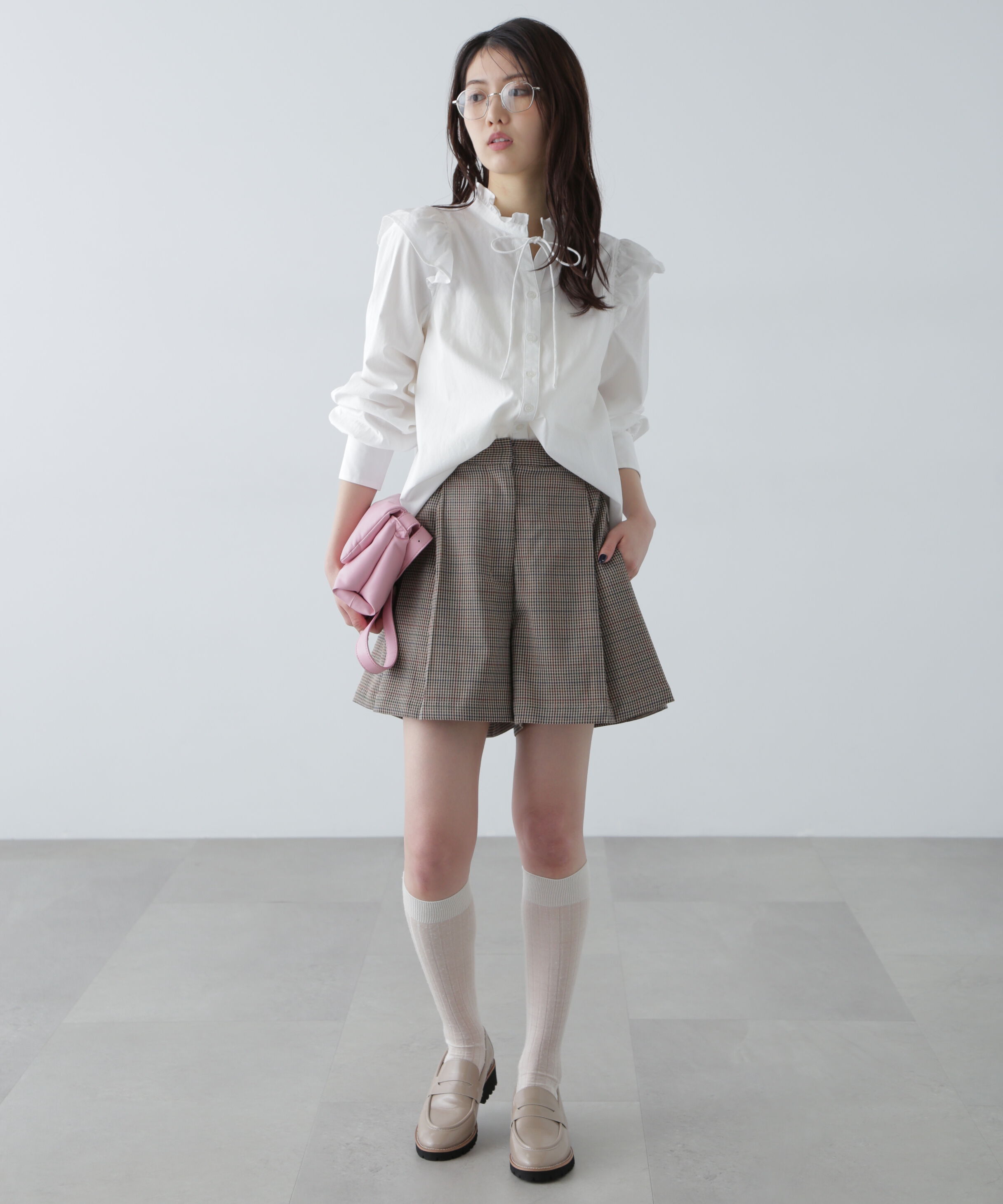  「スタンドフリルブラウス」|シャツ・ブラウス|