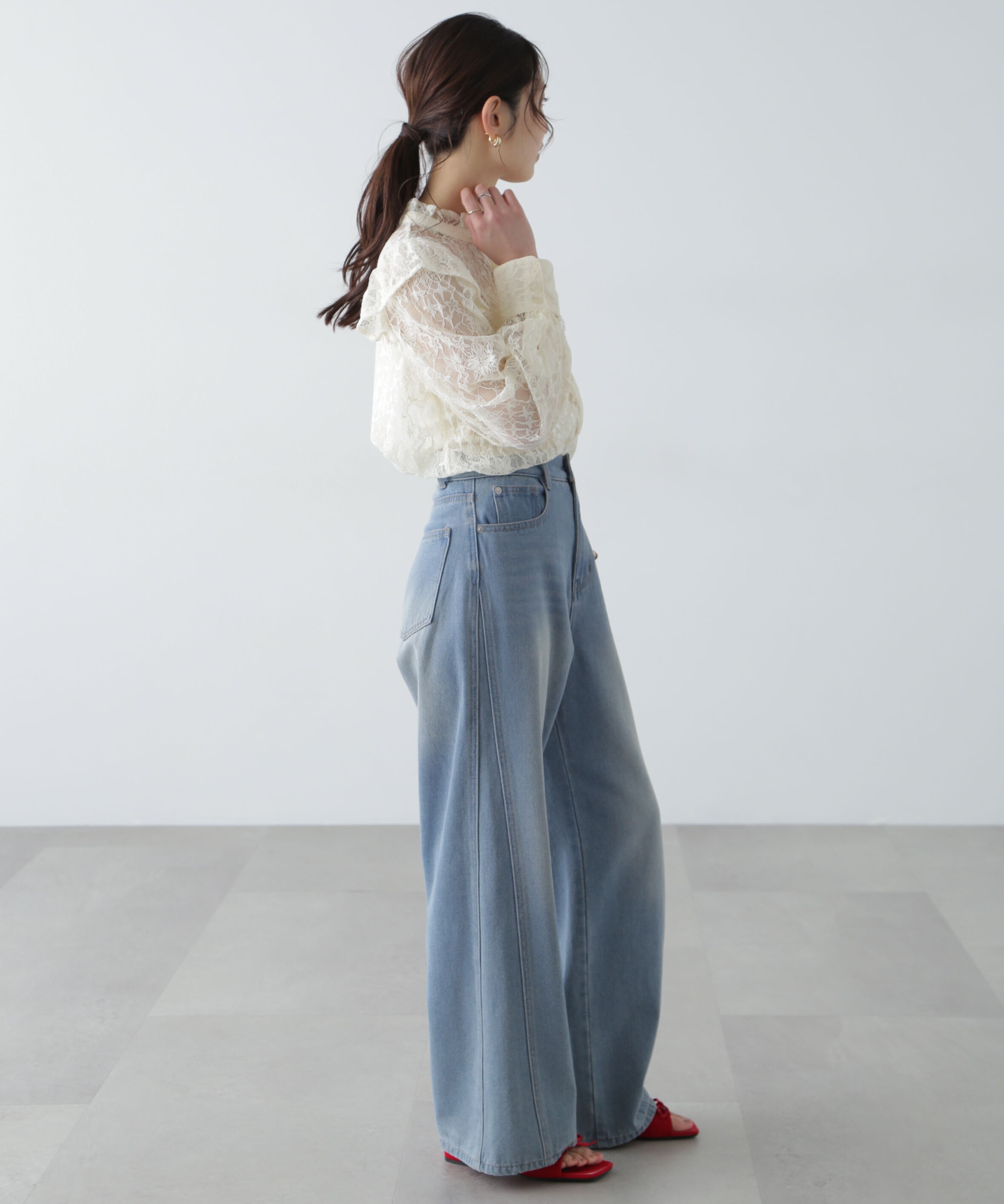  「スタンドフリルブラウス」|シャツ・ブラウス|