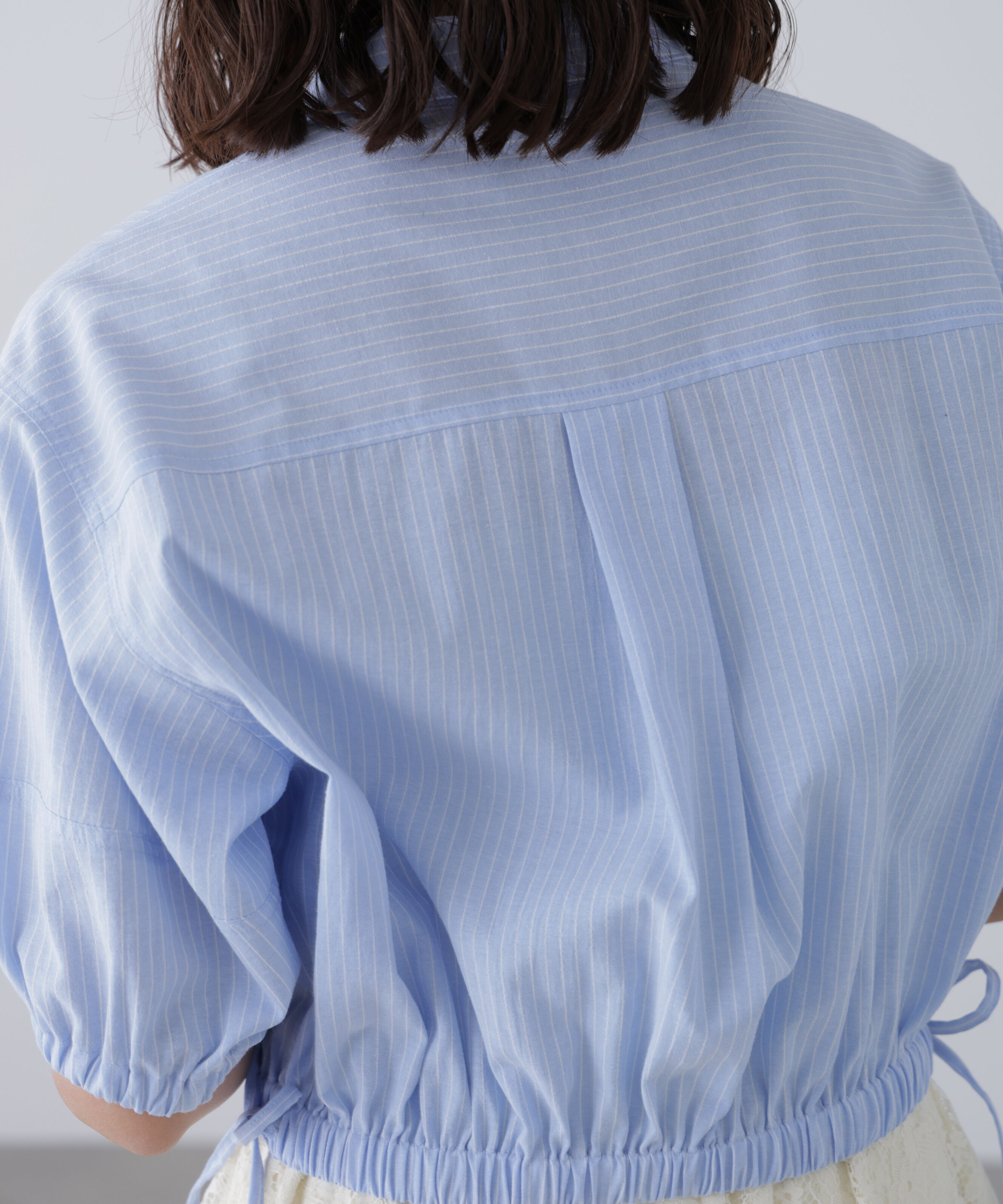  「裾ドロスト半袖ブラウス」|シャツ・ブラウス|