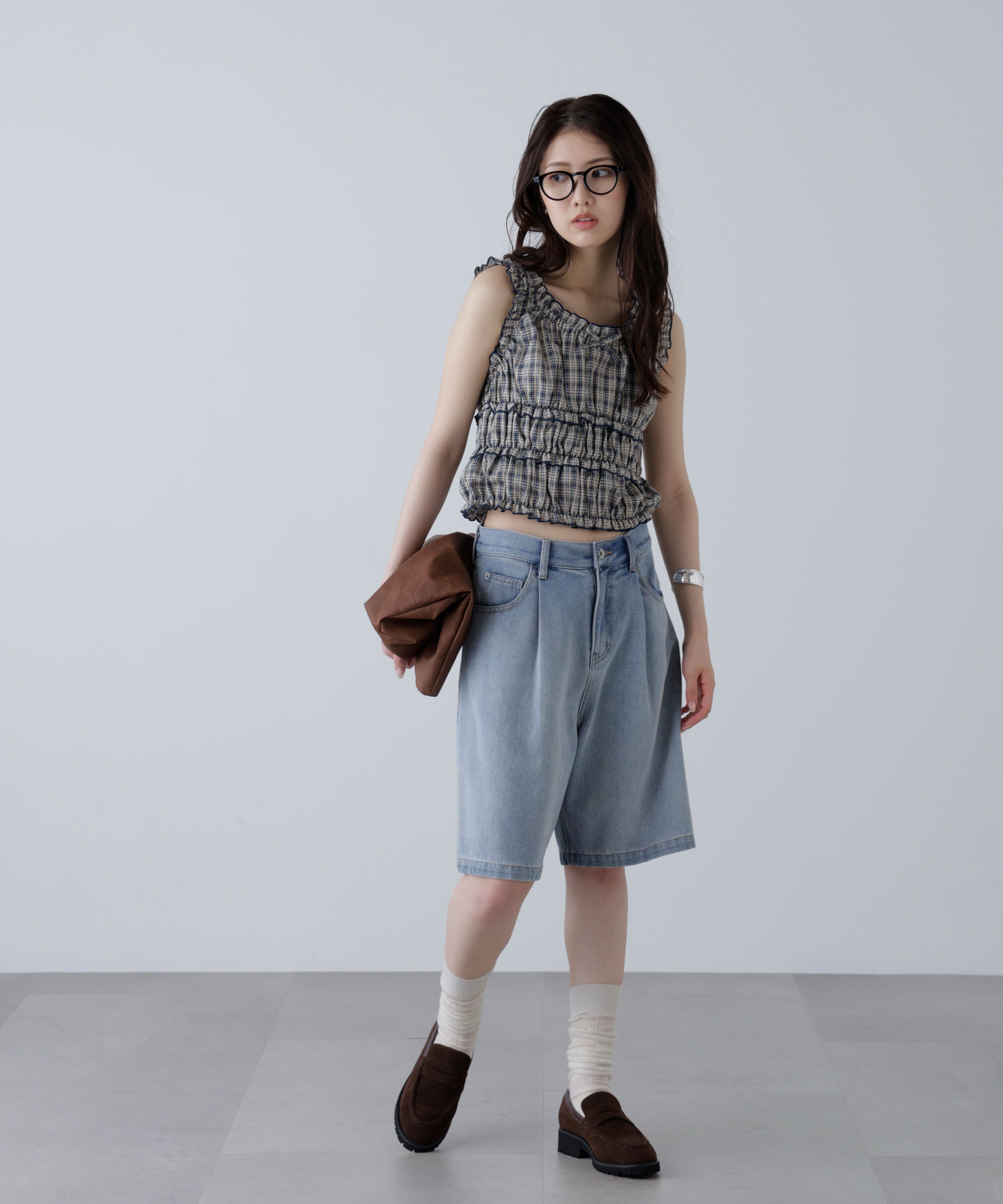  「シャーリングタンクトップブラウス」|シャツ・ブラウス|