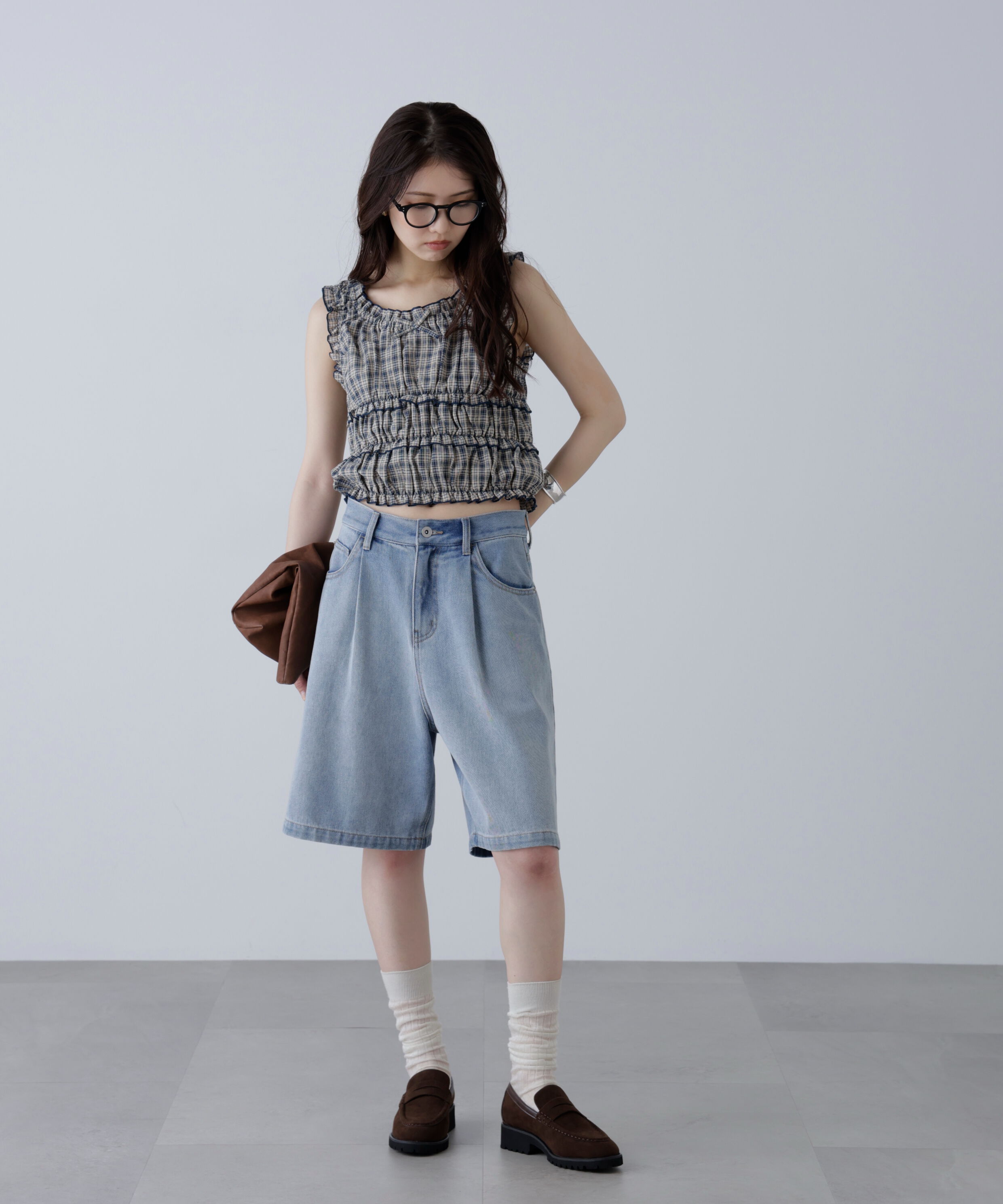  「シャーリングタンクトップブラウス」|シャツ・ブラウス|