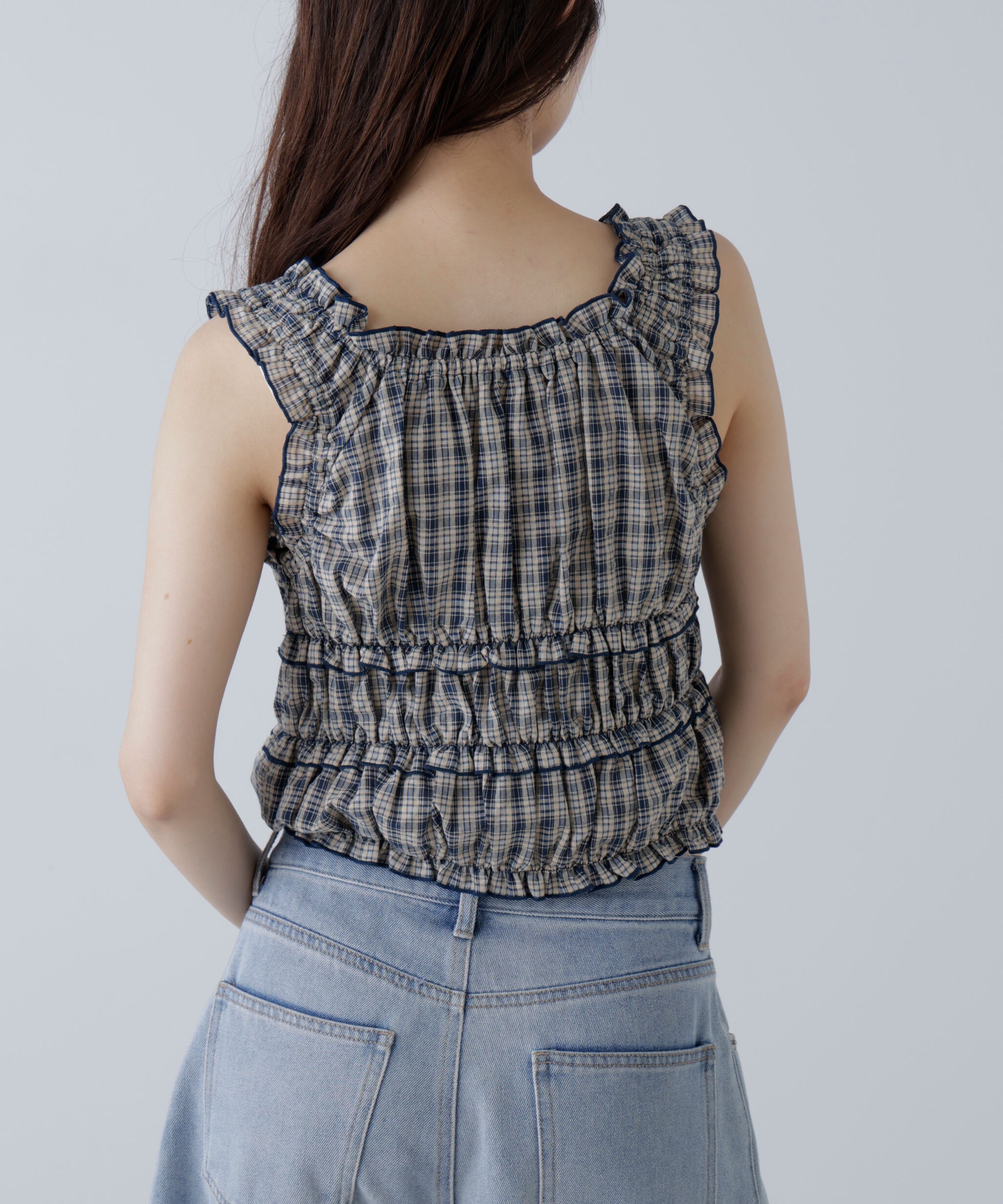  「シャーリングタンクトップブラウス」|シャツ・ブラウス|