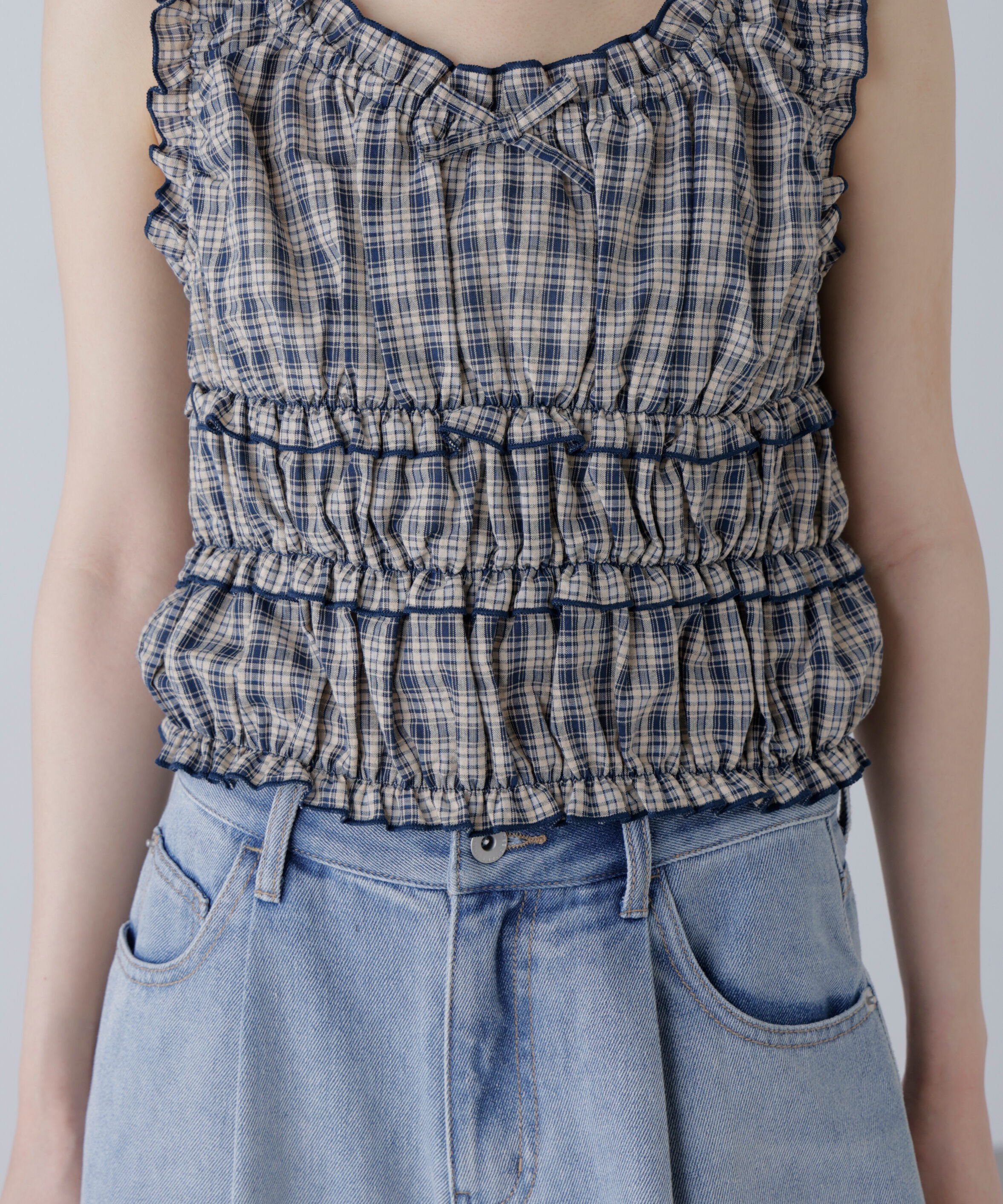  「シャーリングタンクトップブラウス」|シャツ・ブラウス|