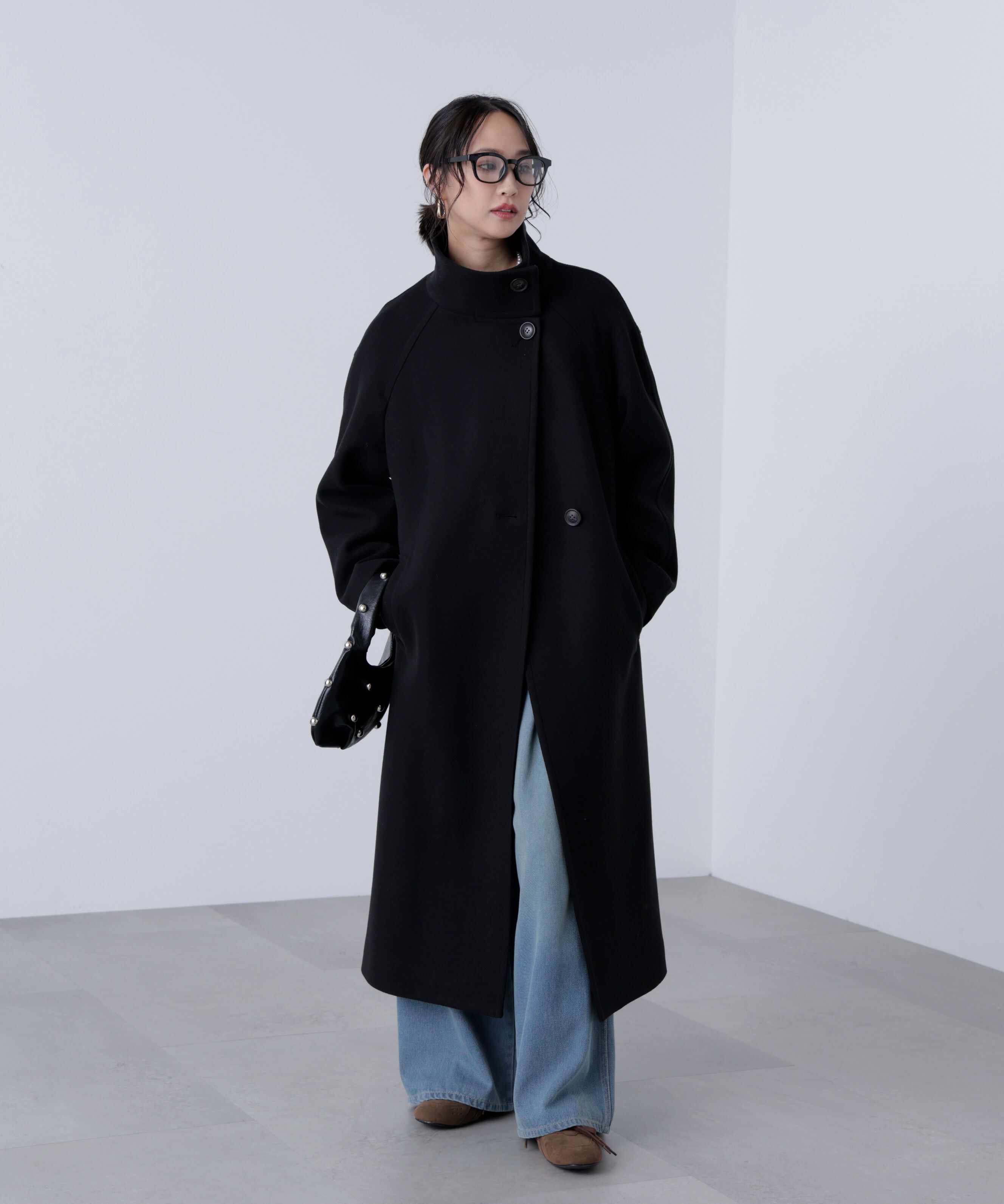  「[累計販売5000枚！選べる4色]スタンドカラーメルトンロングコート」|その他|