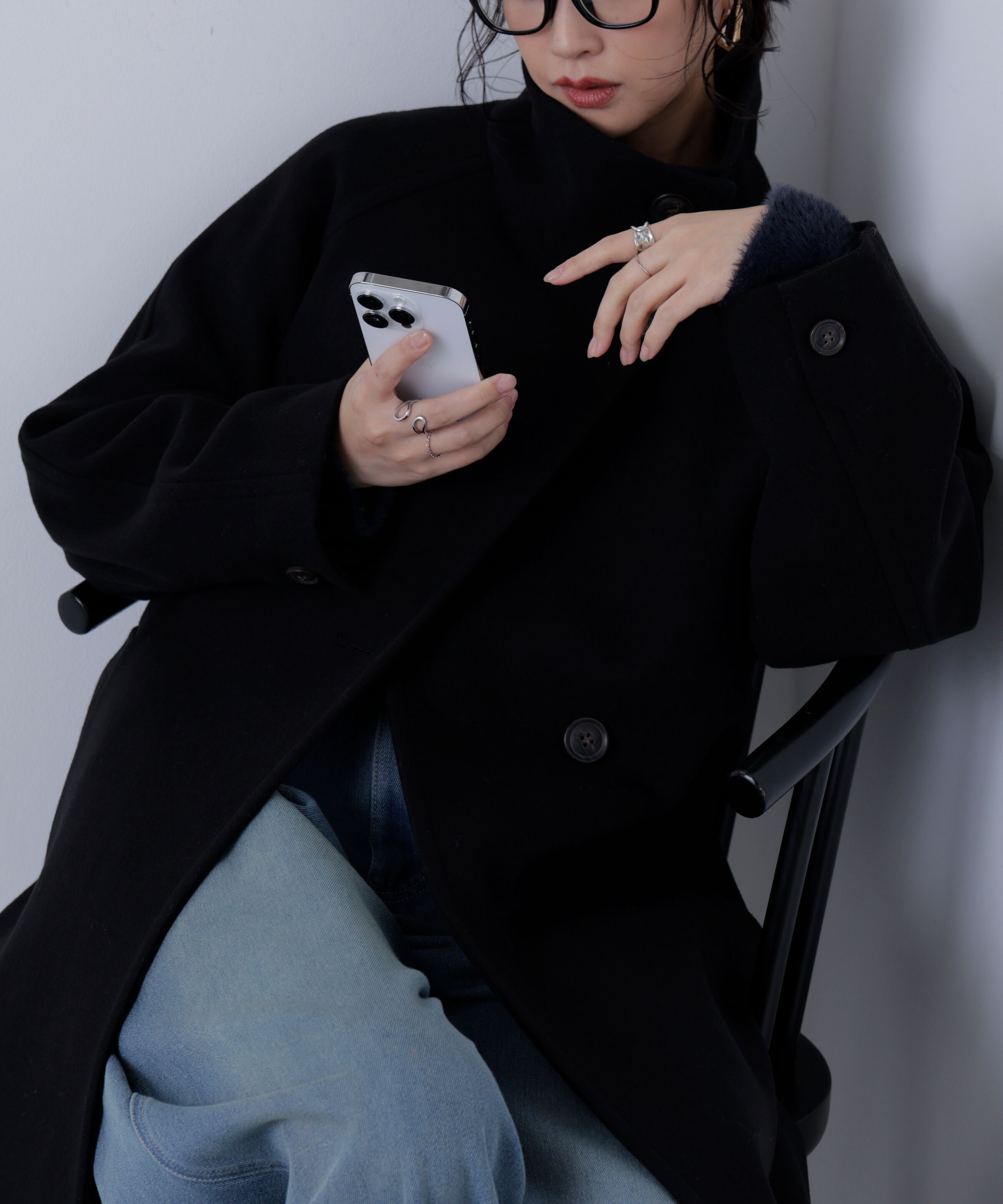  「[累計販売5000枚！選べる4色]スタンドカラーメルトンロングコート」|その他|