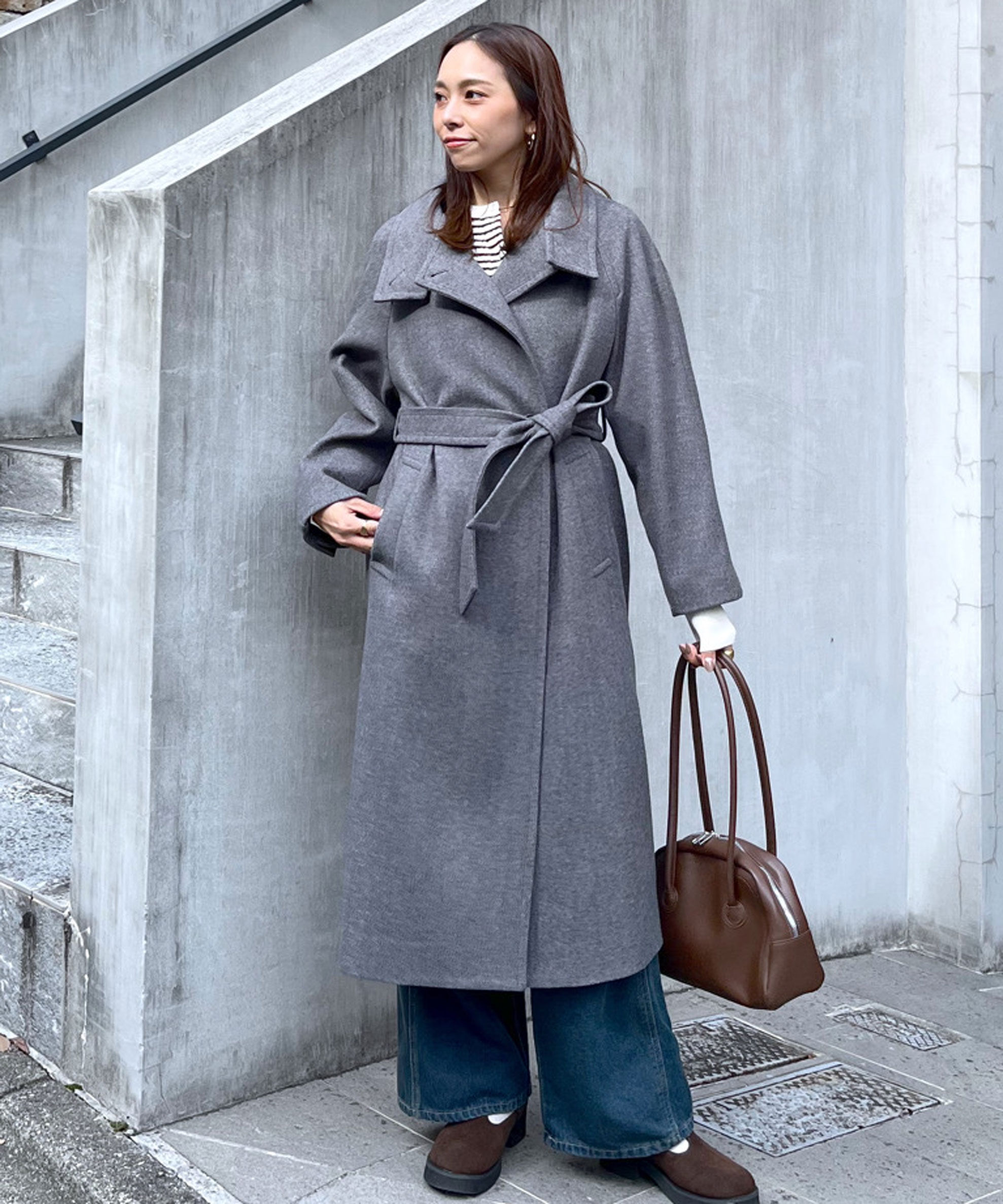  「[累計販売5000枚！選べる4色]スタンドカラーメルトンロングコート」|その他|