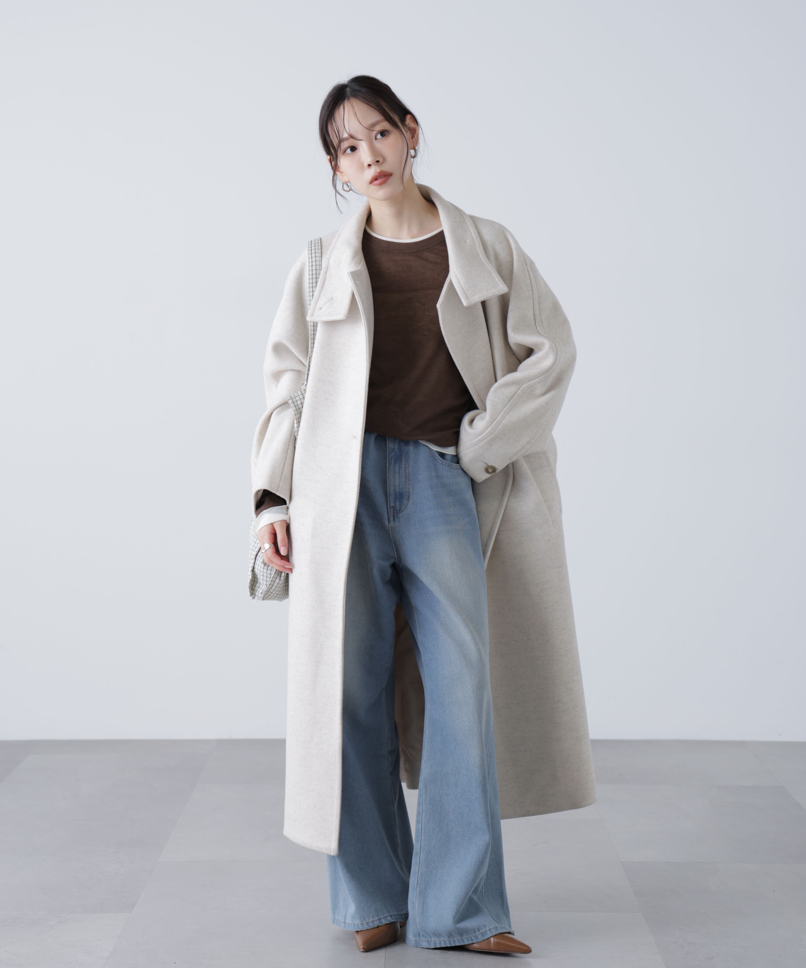  「[累計販売5000枚！選べる4色]スタンドカラーメルトンロングコート」|その他|