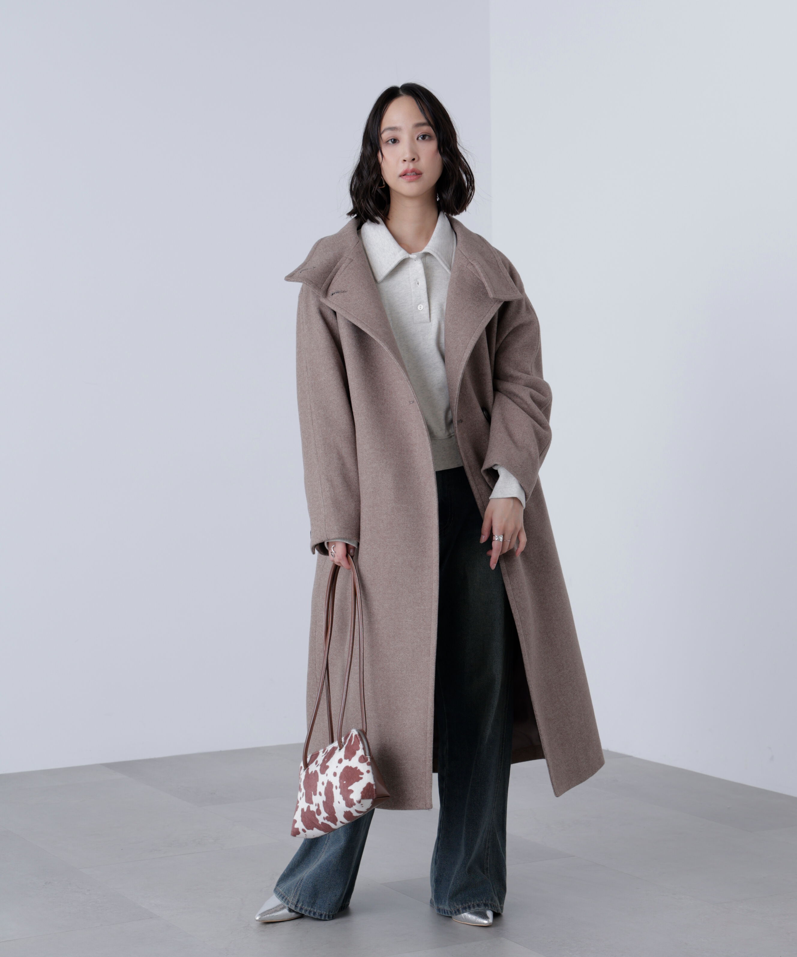  「[累計販売5000枚！選べる4色]スタンドカラーメルトンロングコート」|その他|