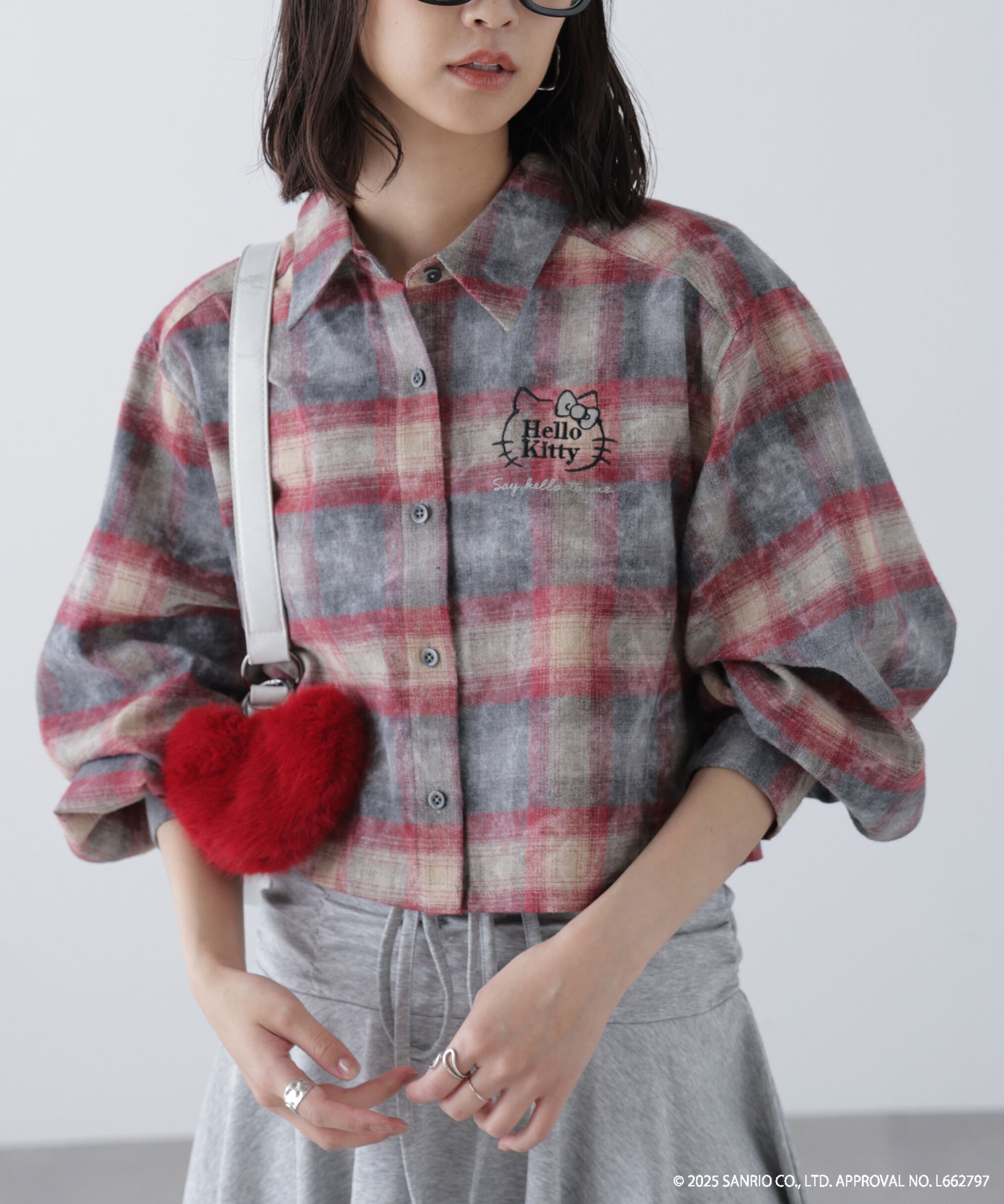  「サンリオキャラクターズコラボ CHECK SHIRT チェックシャツ」|シャツ・ブラウス|