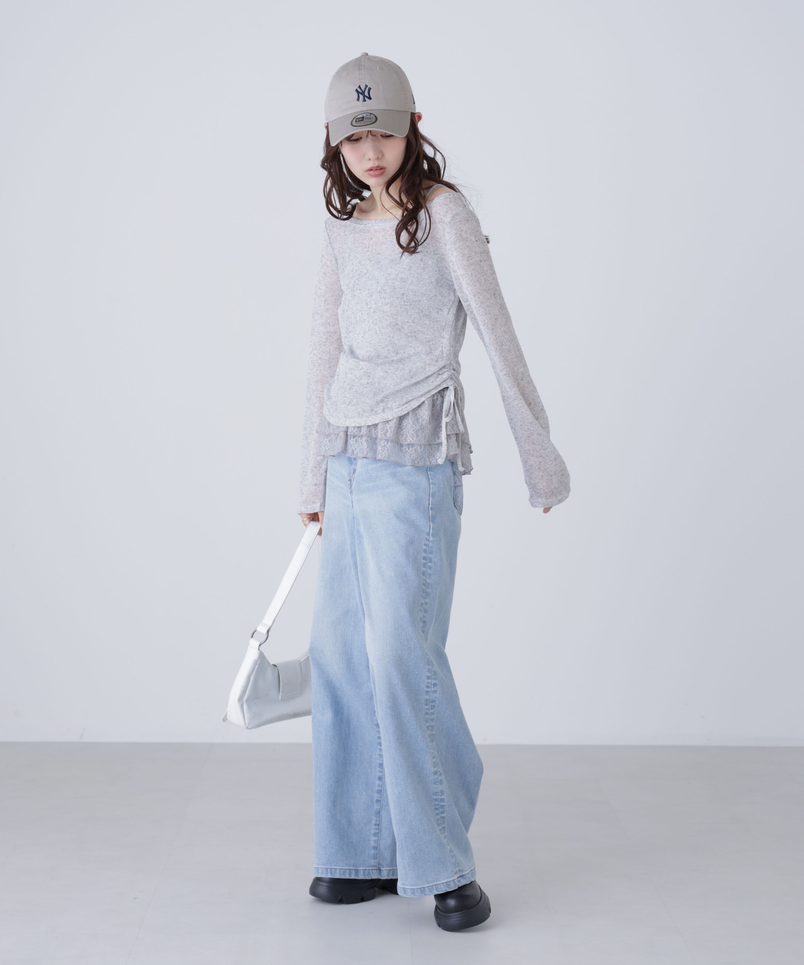  「メランジドロストレースティアードキャミセット」|Tシャツ・カットソー|