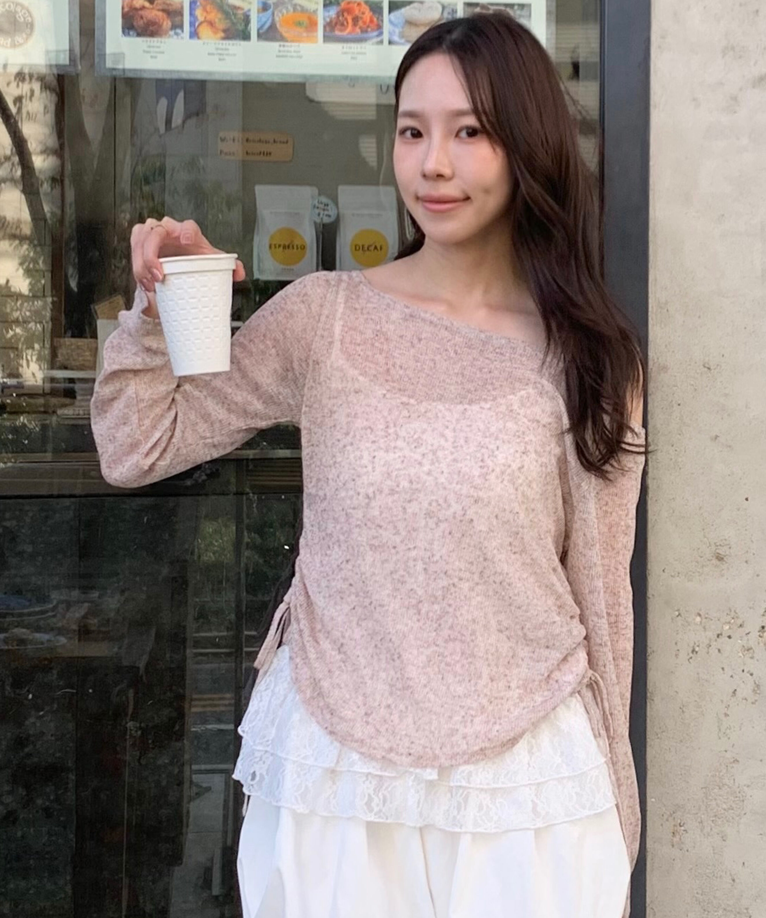  「メランジドロストレースティアードキャミセット」|Tシャツ・カットソー|