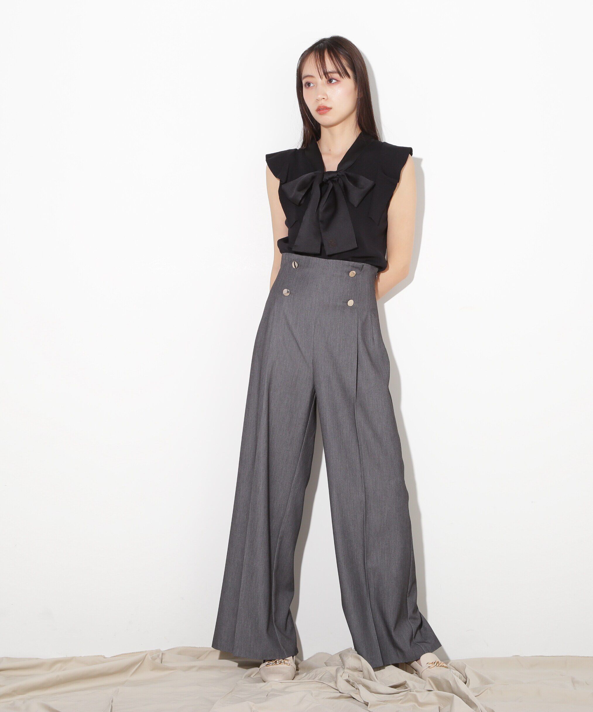  「サテンボウタイニットトップス」|ニット・セーター|