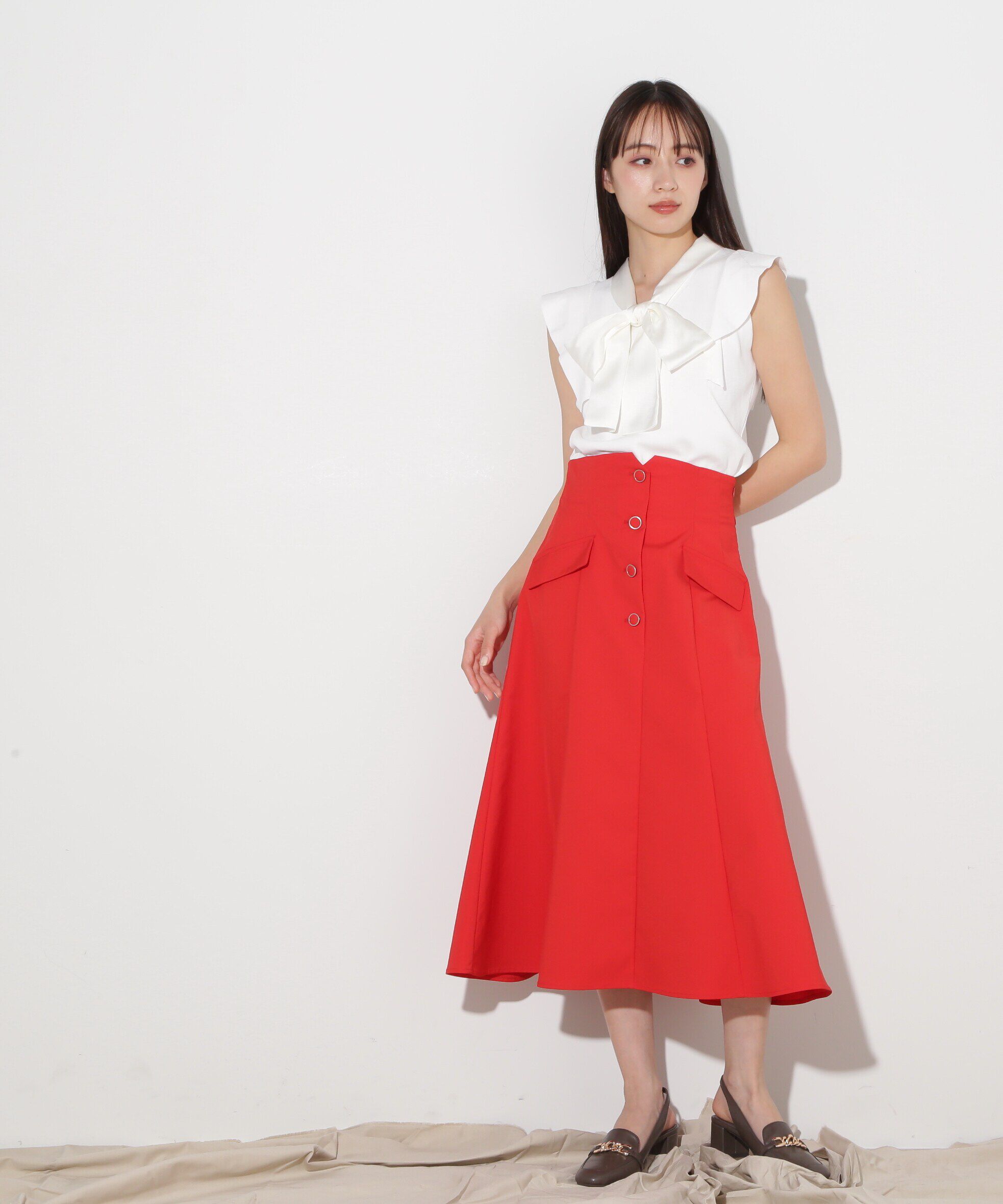  「サテンボウタイニットトップス」|ニット・セーター|