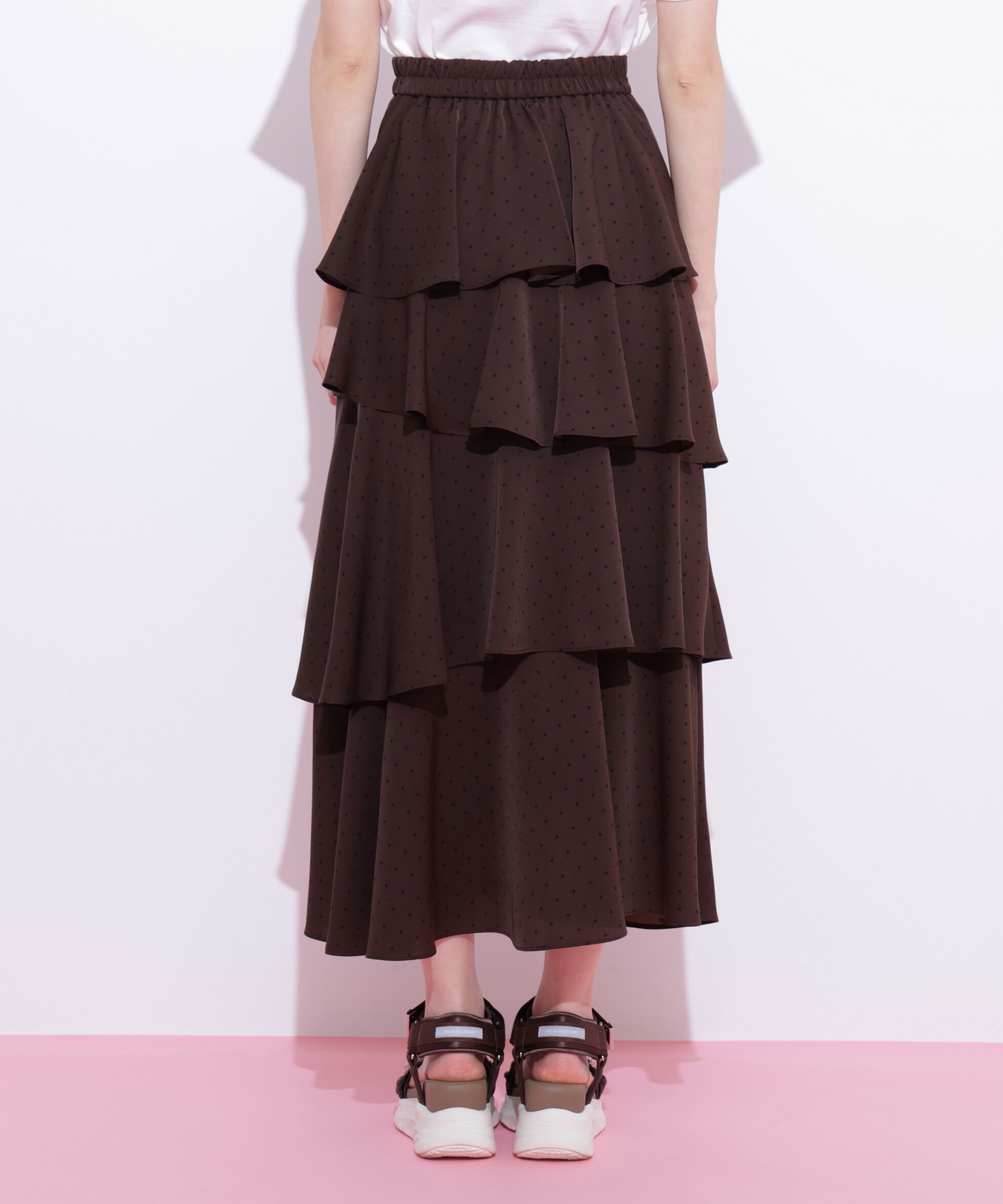  「アシメティアードロングスカート」|スカート|