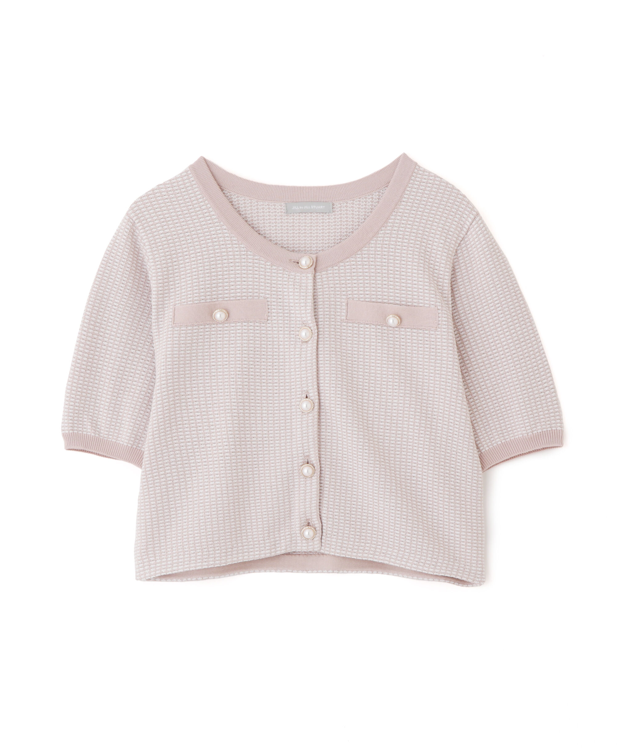  「ラメツイード半袖カーディガン」|ニット・セーター|