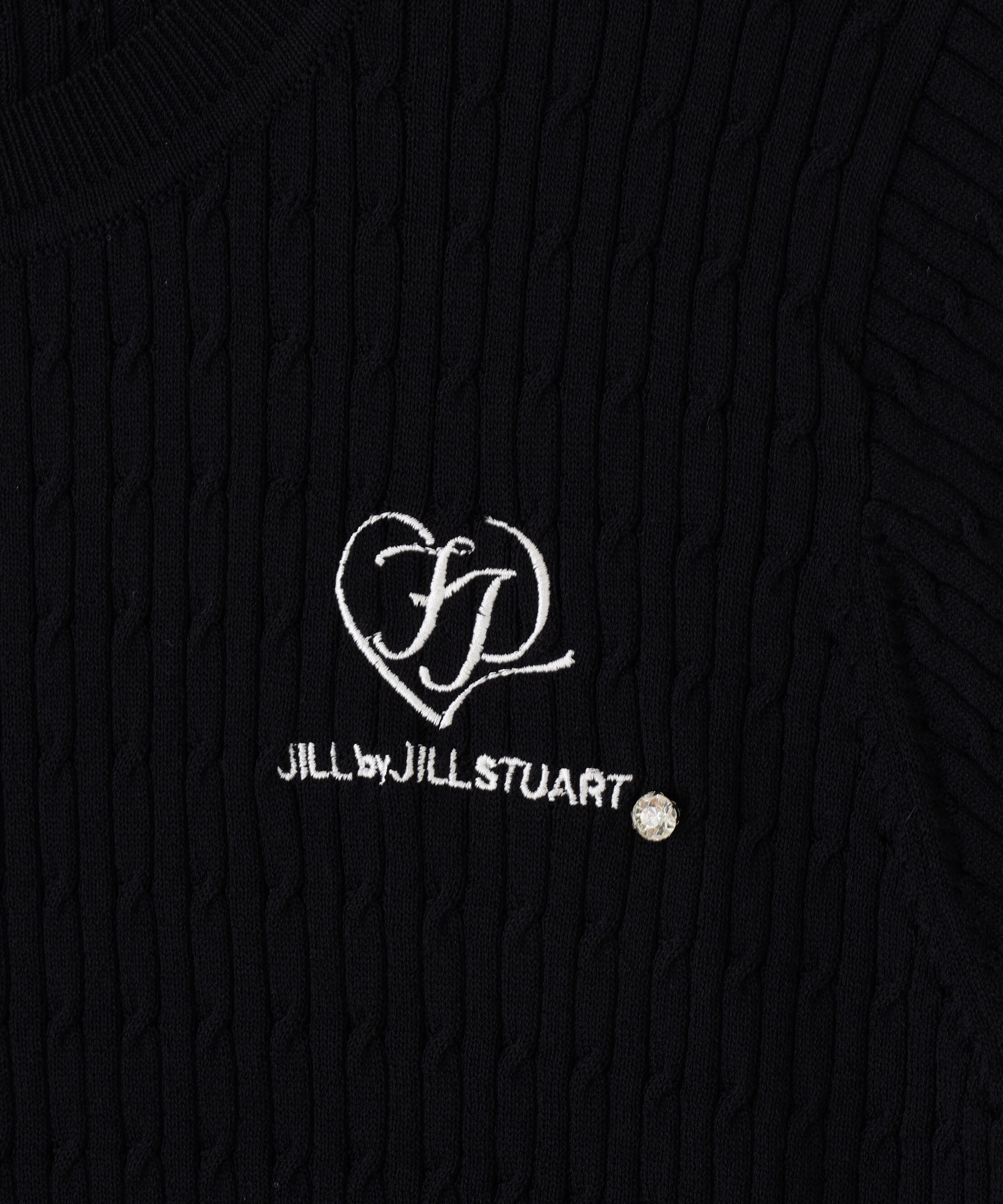  「ミニケーブルハート刺繍ニット」|ニット・セーター|