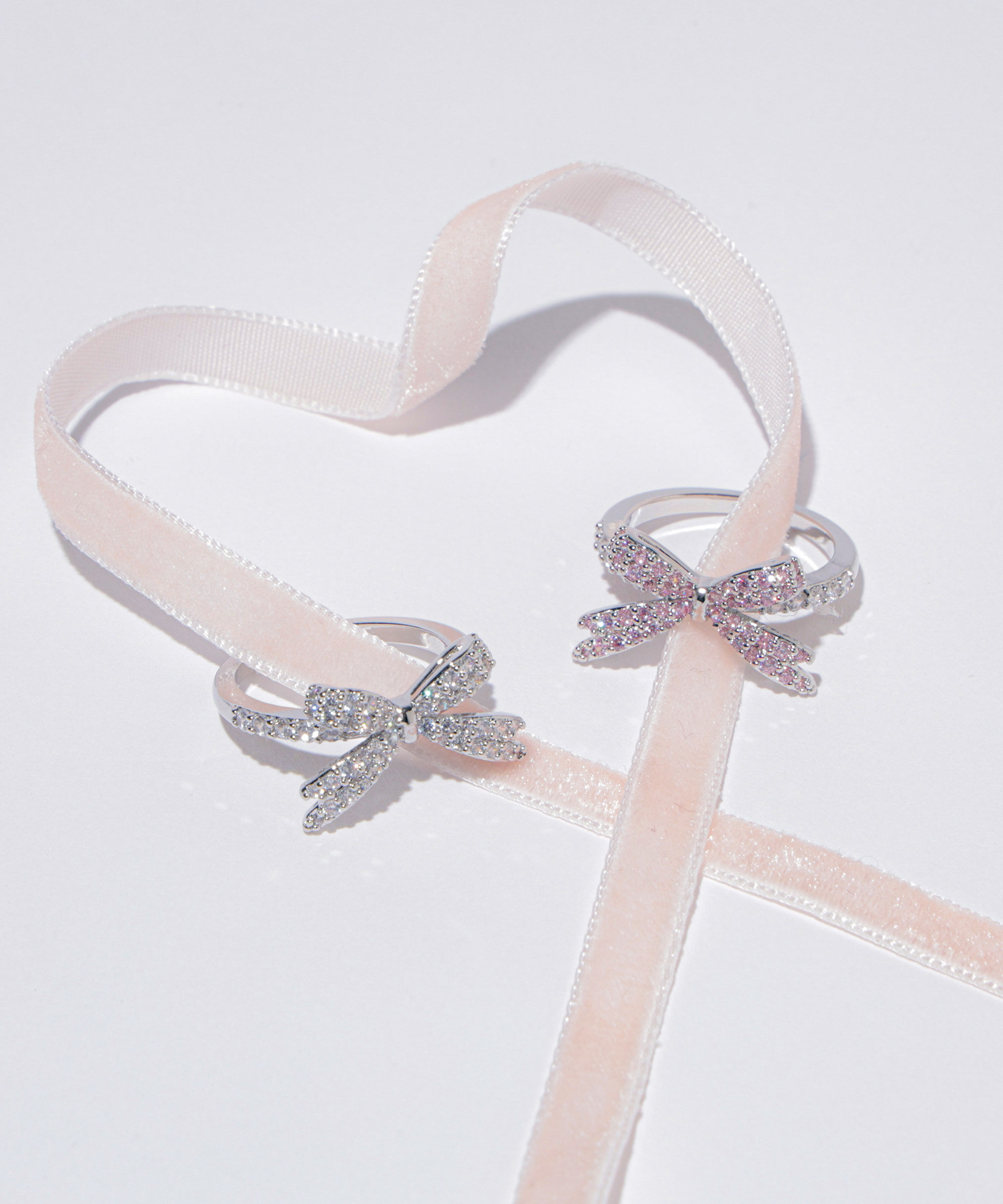  「Cubic パヴェリボンリング」|その他|シルバー