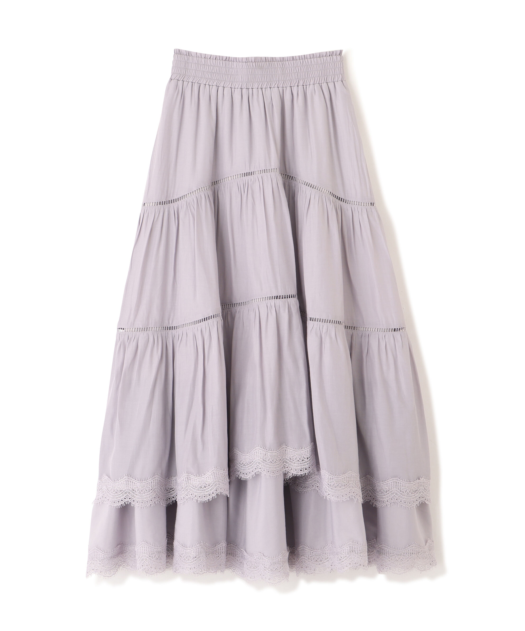  「コットンライクティアードスカート」|スカート|