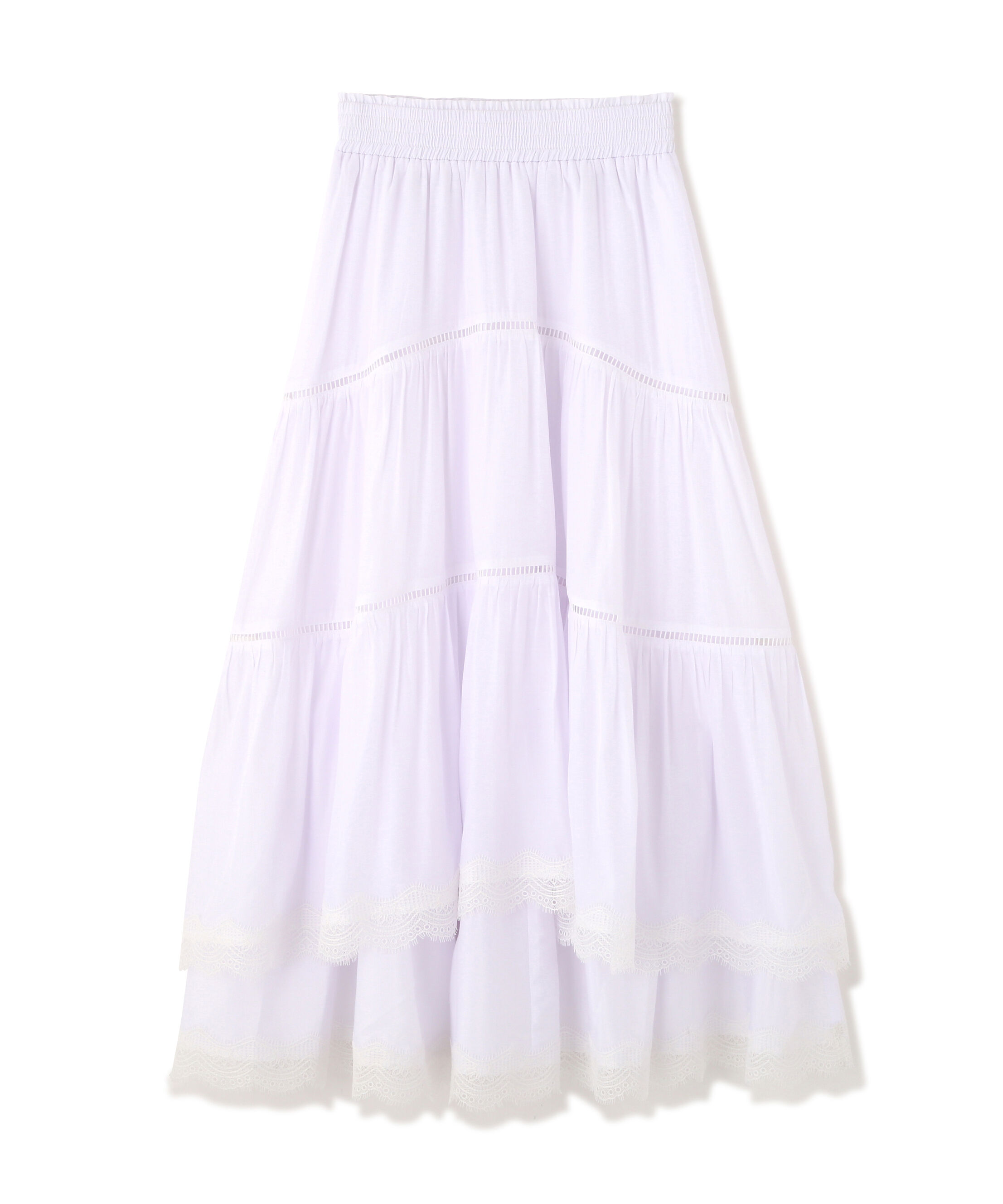  「コットンライクティアードスカート」|スカート|