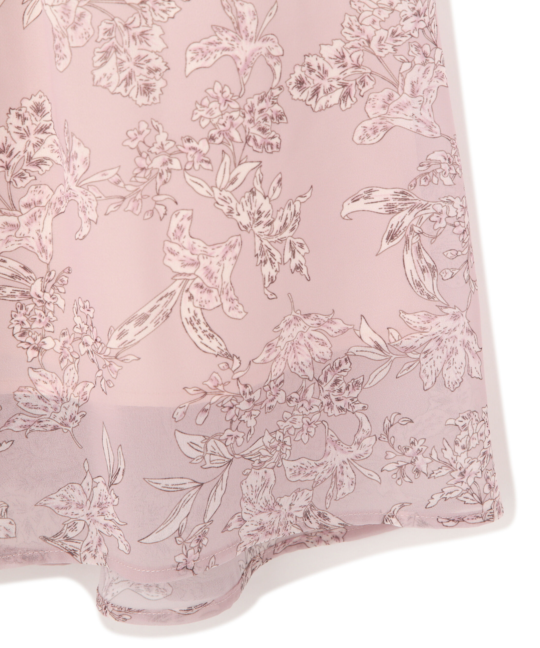  「フラワープリントラッフルワンピース」|ワンピース|