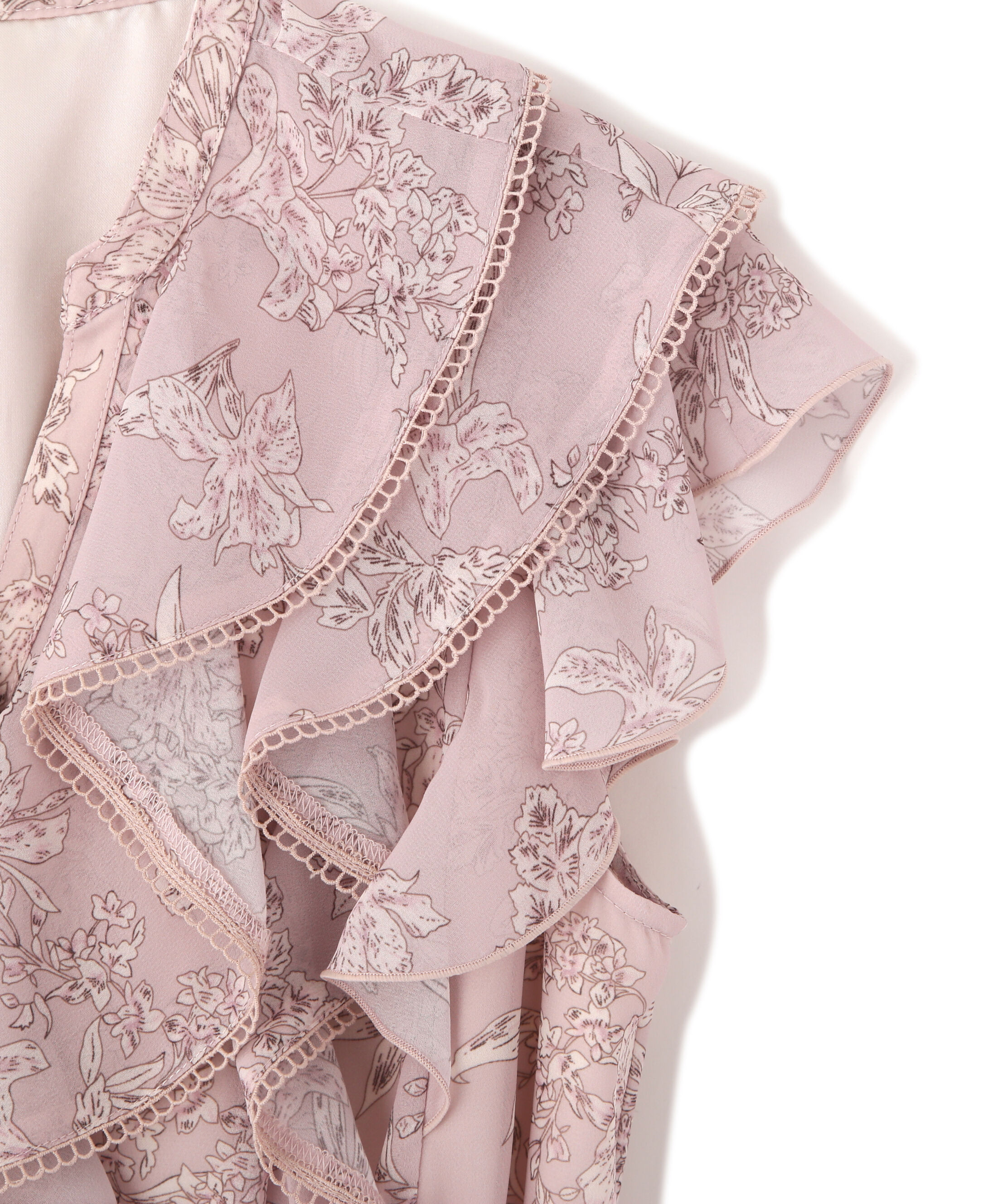  「フラワープリントラッフルワンピース」|ワンピース|