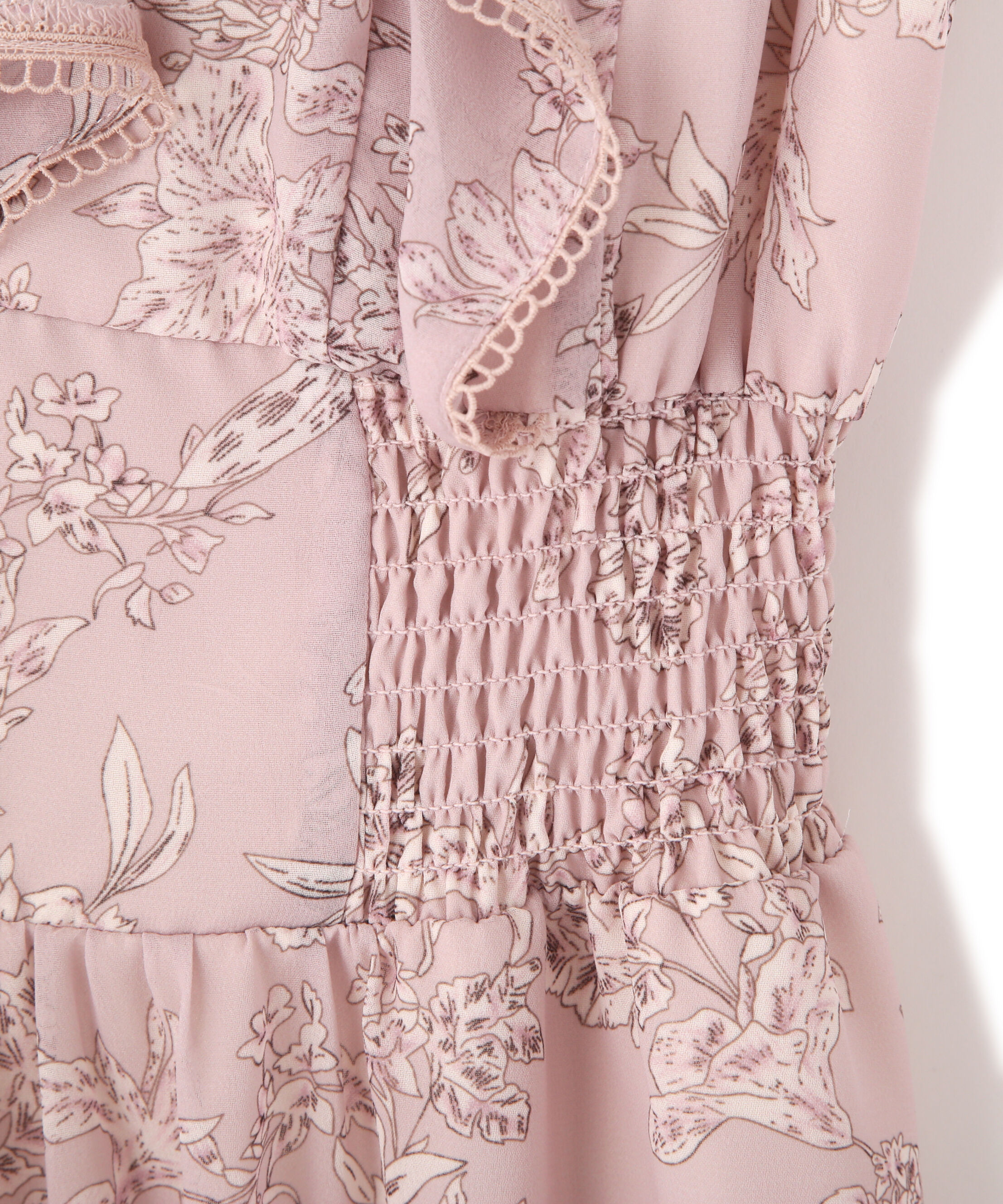  「フラワープリントラッフルワンピース」|ワンピース|