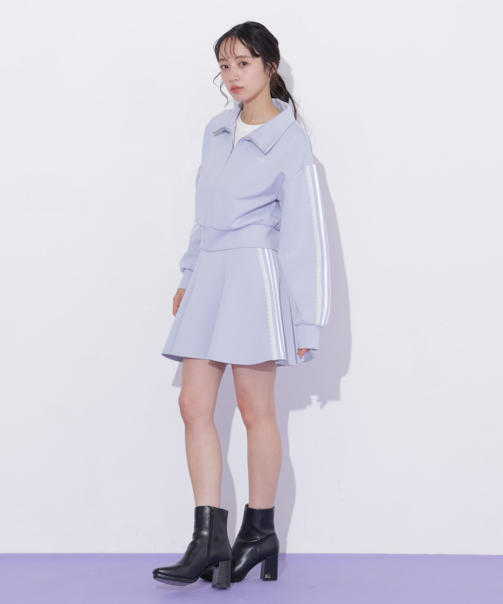  「配色ラインレースジャケット」|Tシャツ・カットソー|