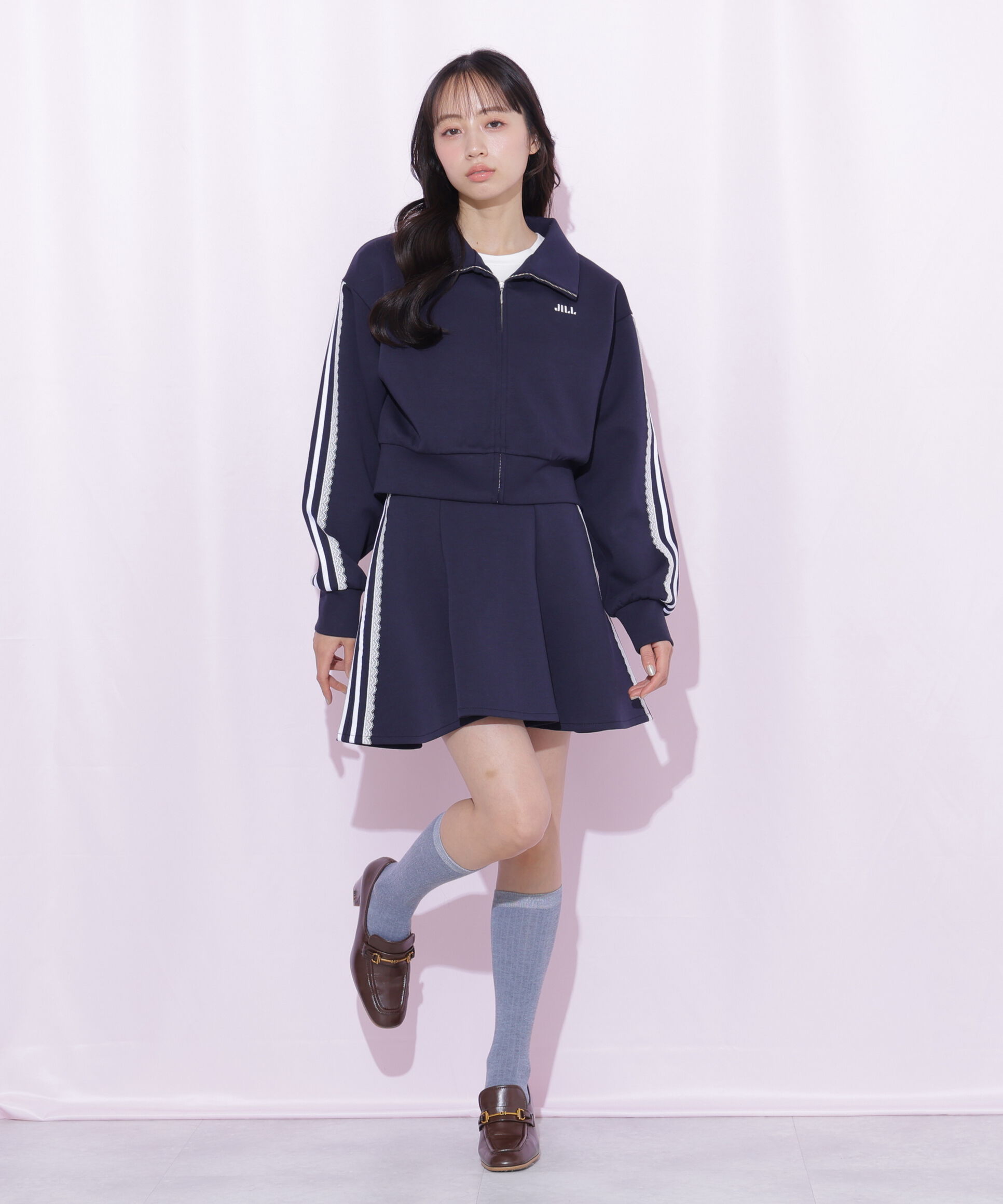  「配色ラインレースジャケット」|Tシャツ・カットソー|