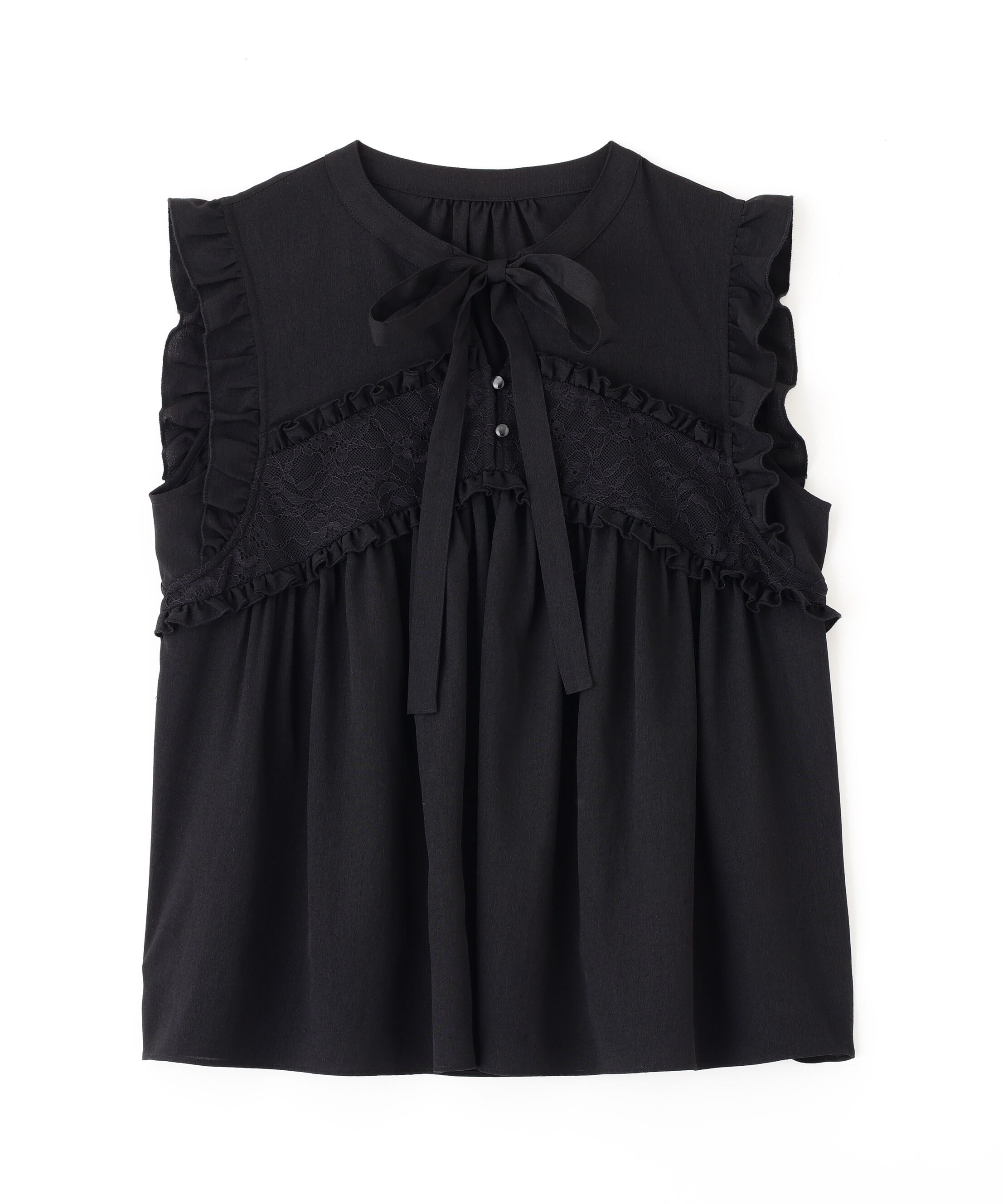 PROPORTION BODY DRESSING「レースドッキングボウタイブラウス」|シャツ・ブラウス|