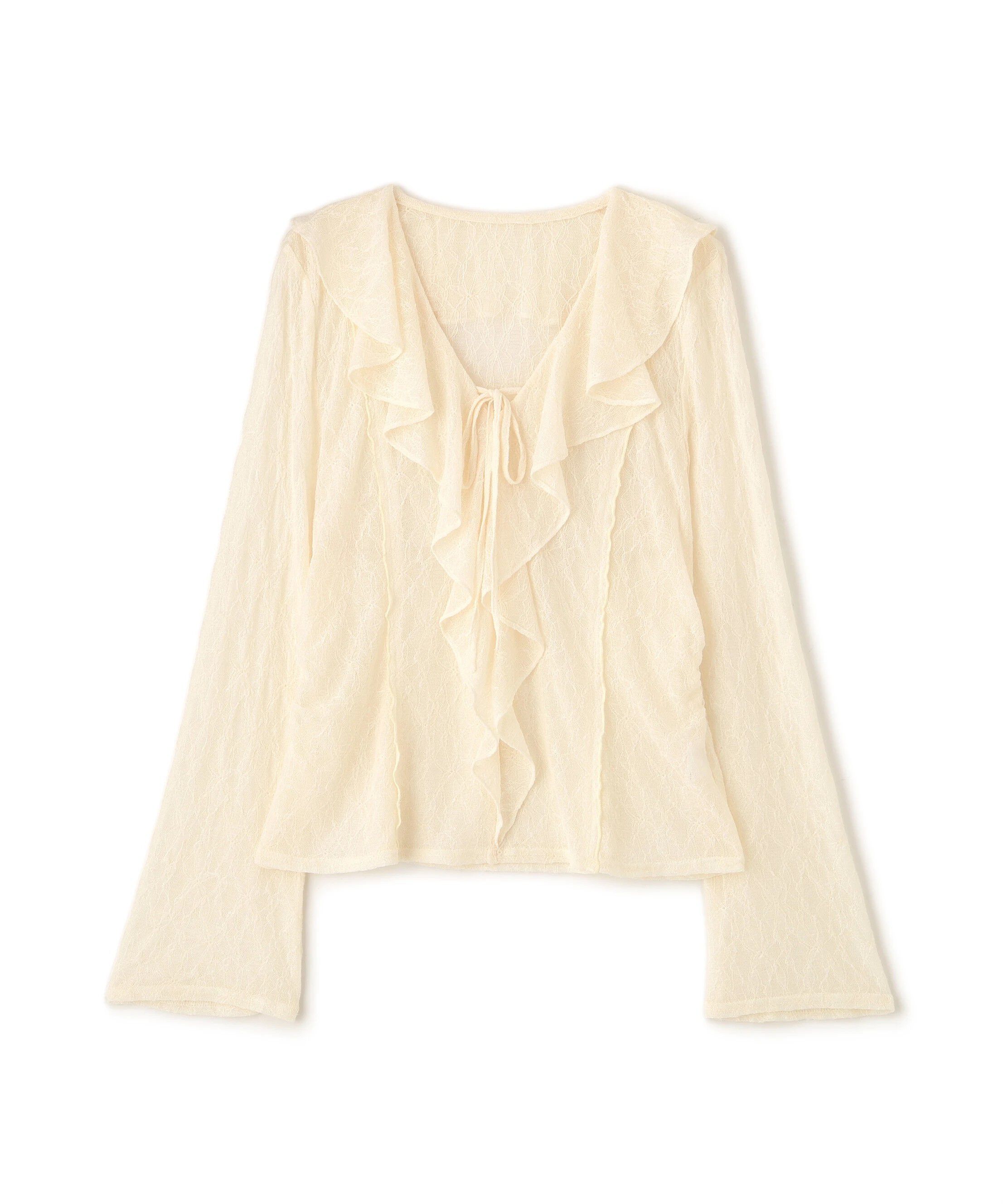 PROPORTION BODY DRESSING「＜ウォッシャブル＞ラッフルレースブラウス 25AW」|シャツ・ブラウス|