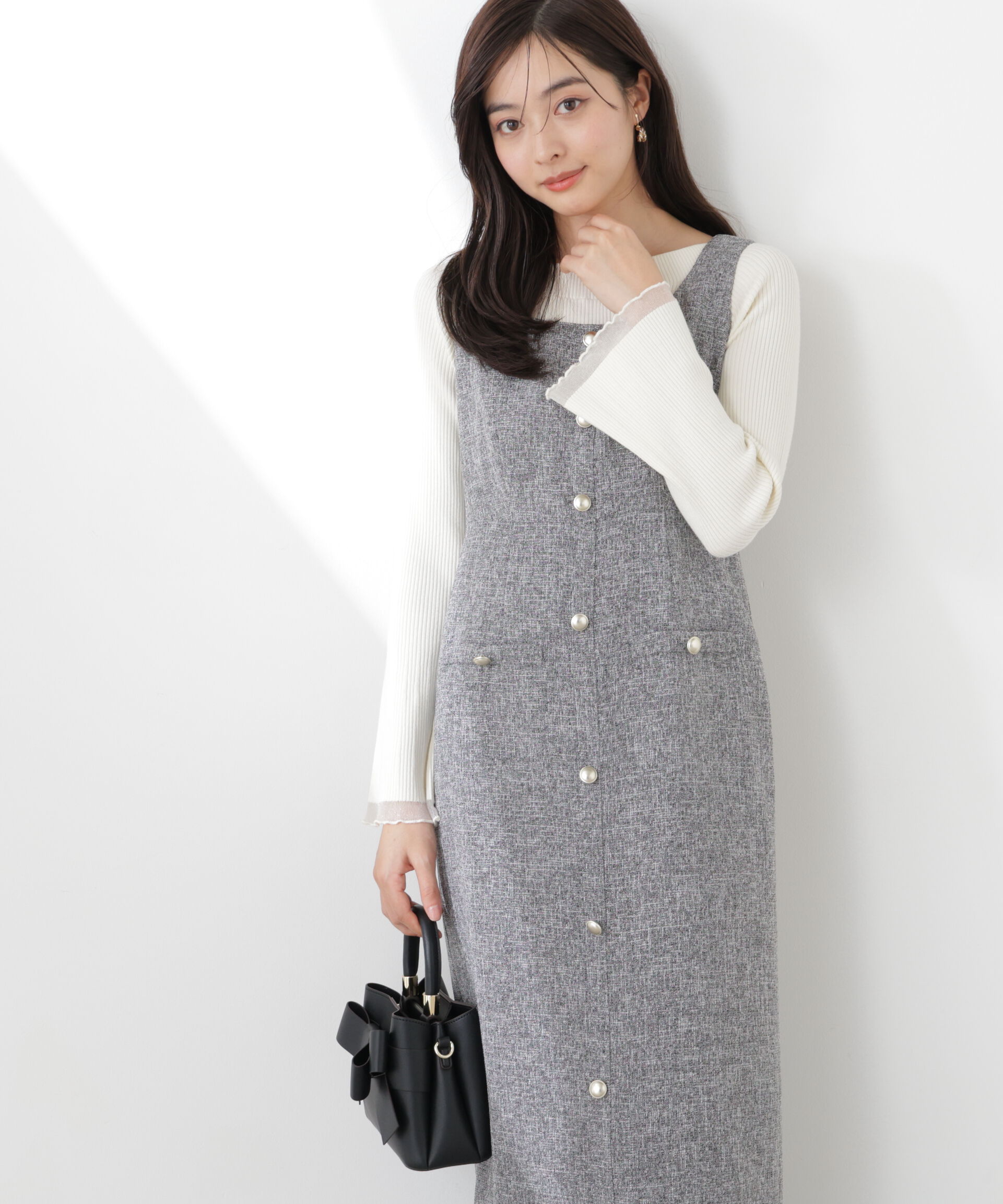 PROPORTION BODY DRESSING「スプリングツイードジャンスカ　26SS」|ワンピース|